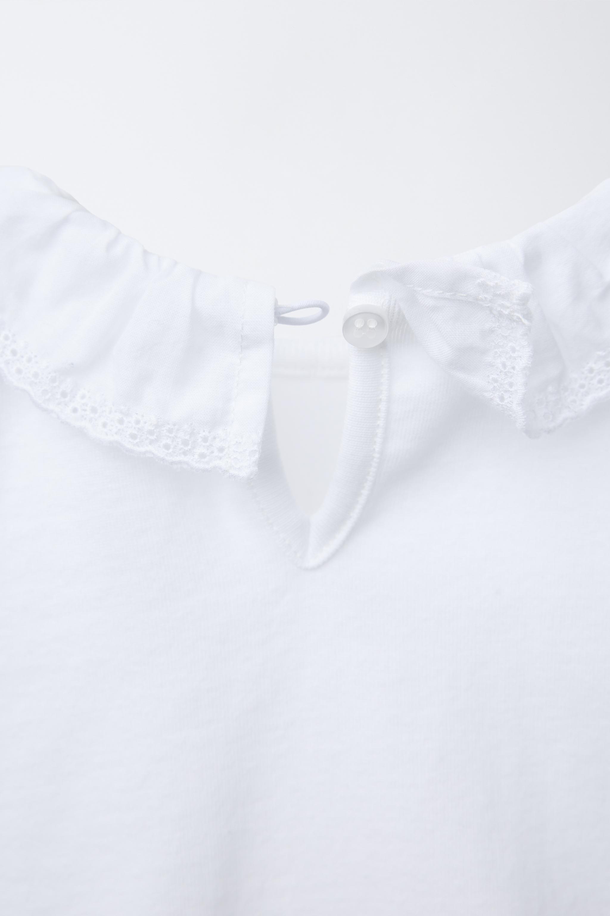 SWISS EMBROIDERY COLLAR BODYSUIT