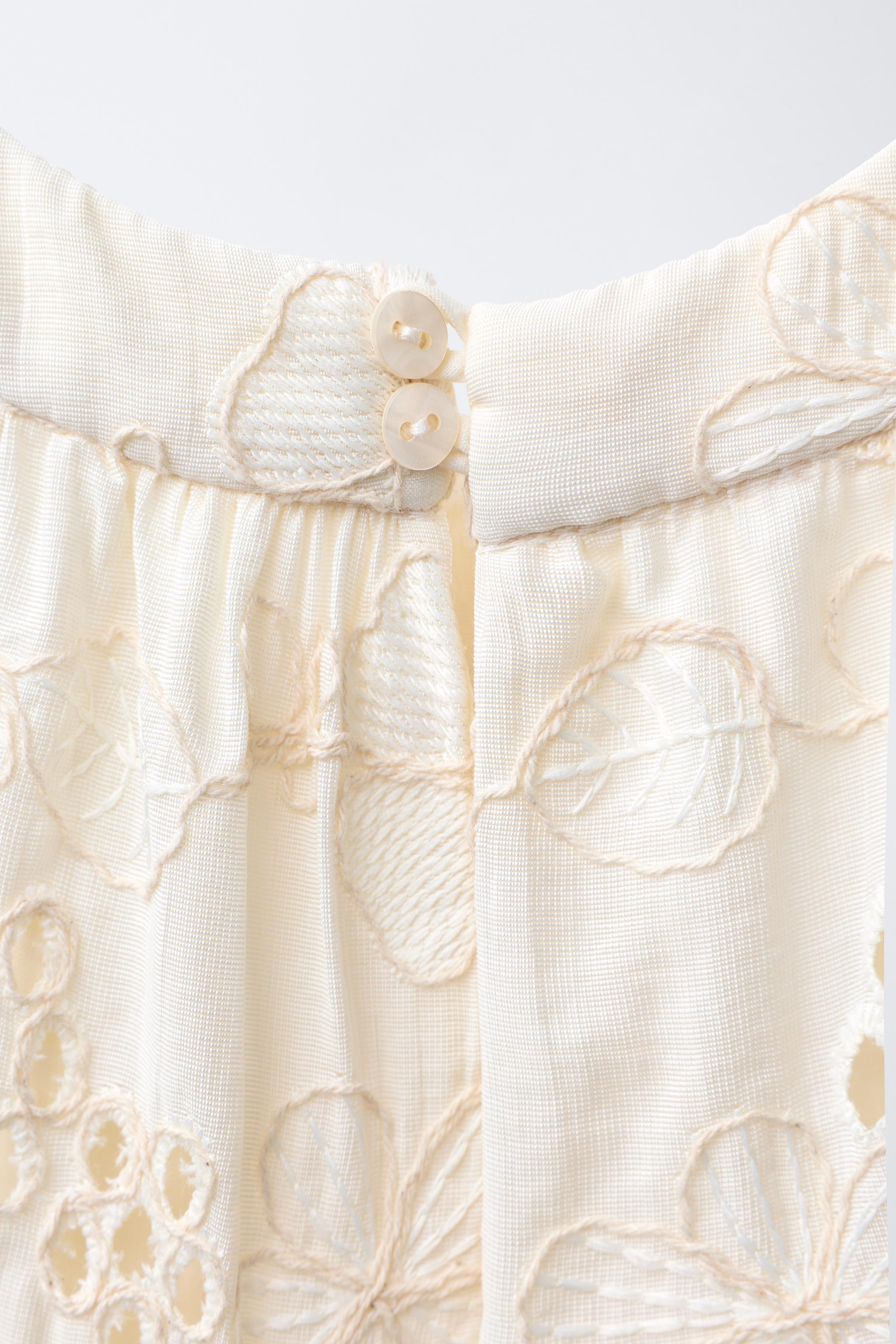 EMBROIDERED FLORAL ORGANZA DRESS