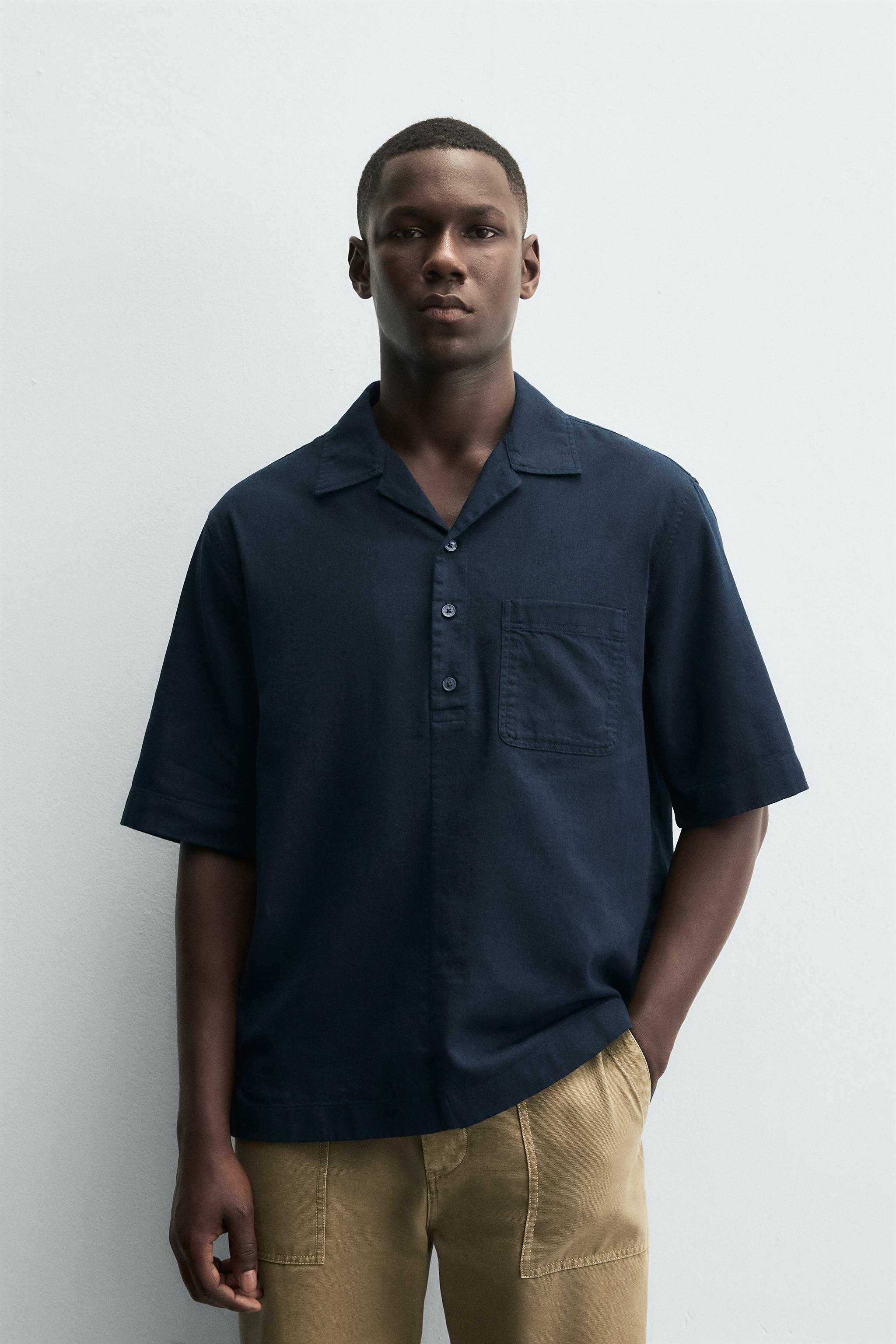 COTTON-LINEN POLO SHIRT