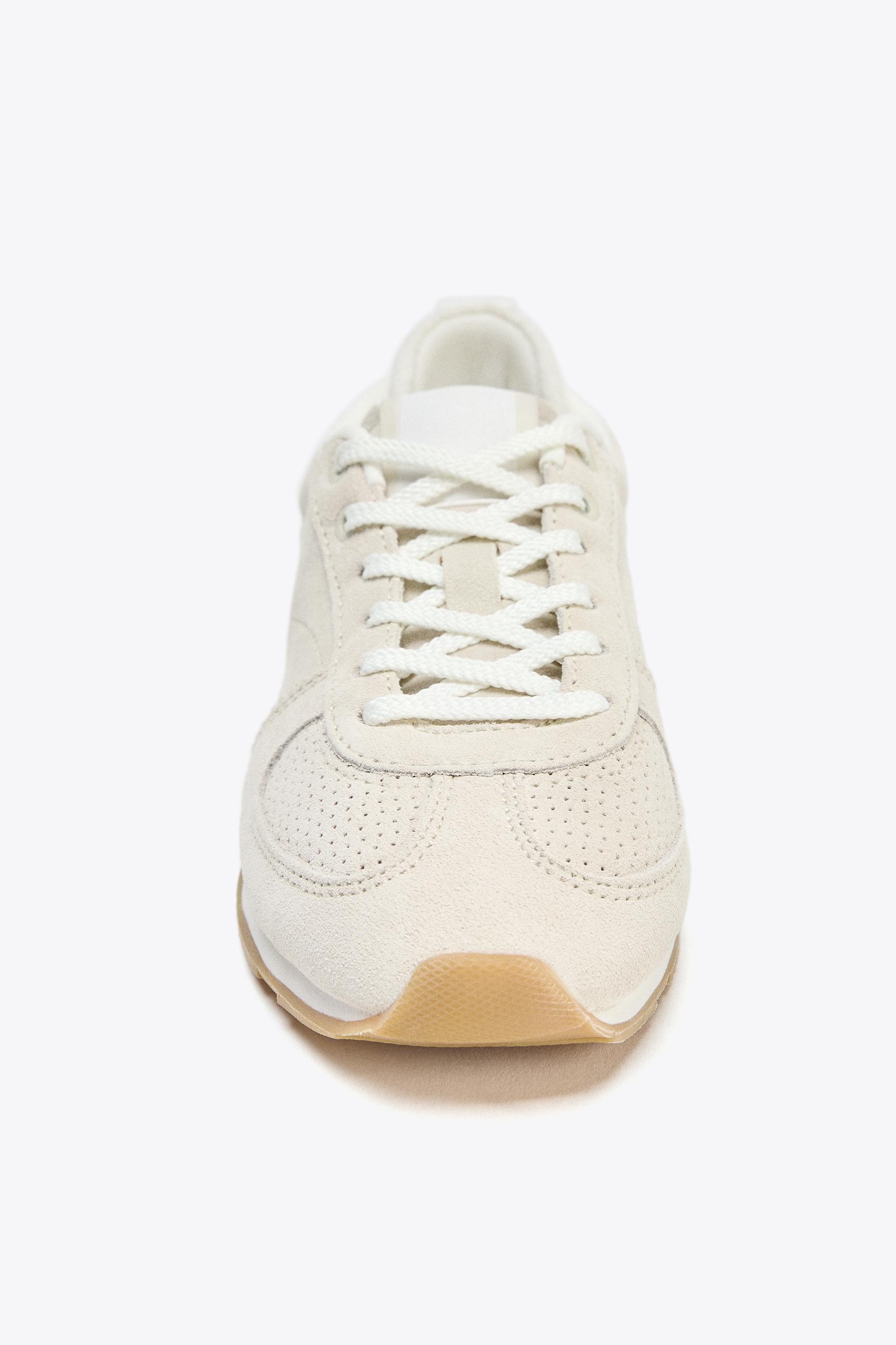 SPLIT LEATHER RUNNING SNEAKERS