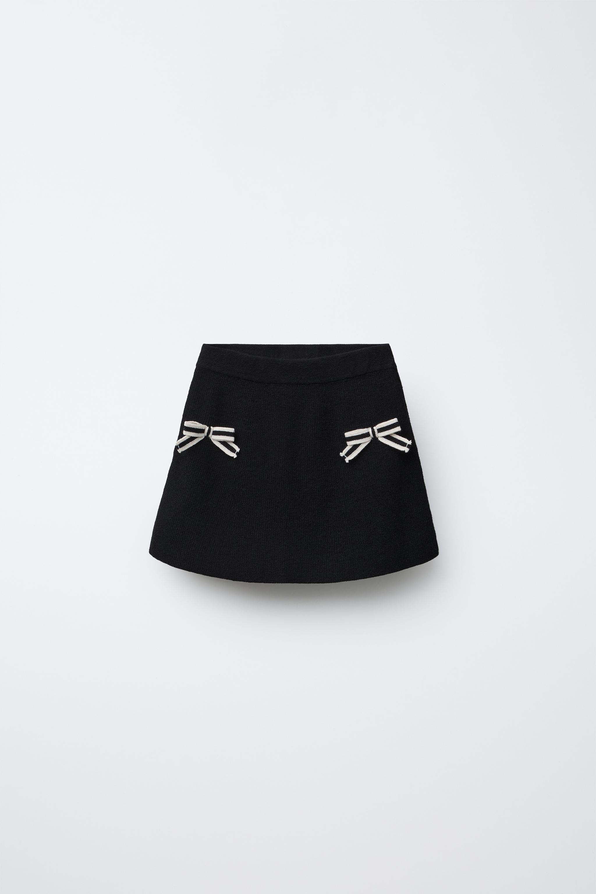 BOW DETAIL KNIT SKIRT