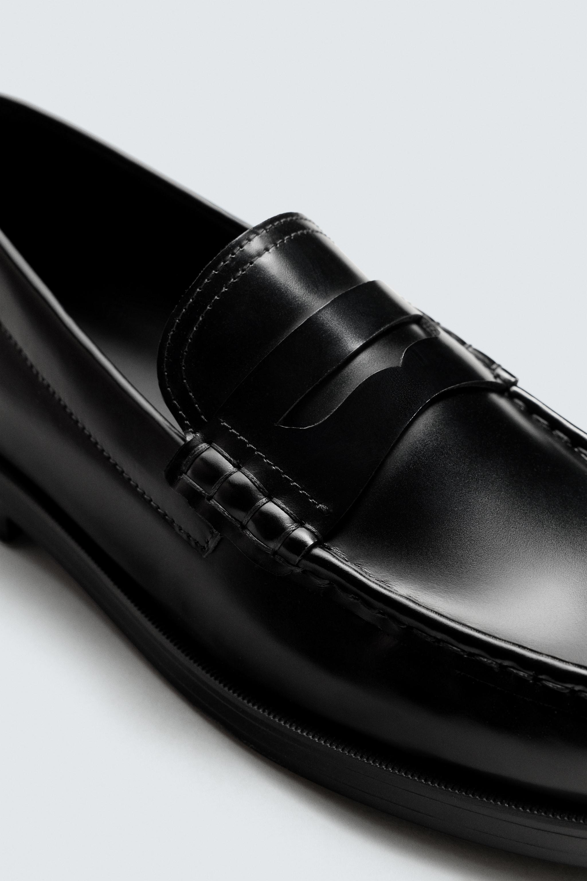 LEATHER PENNY LOAFERS