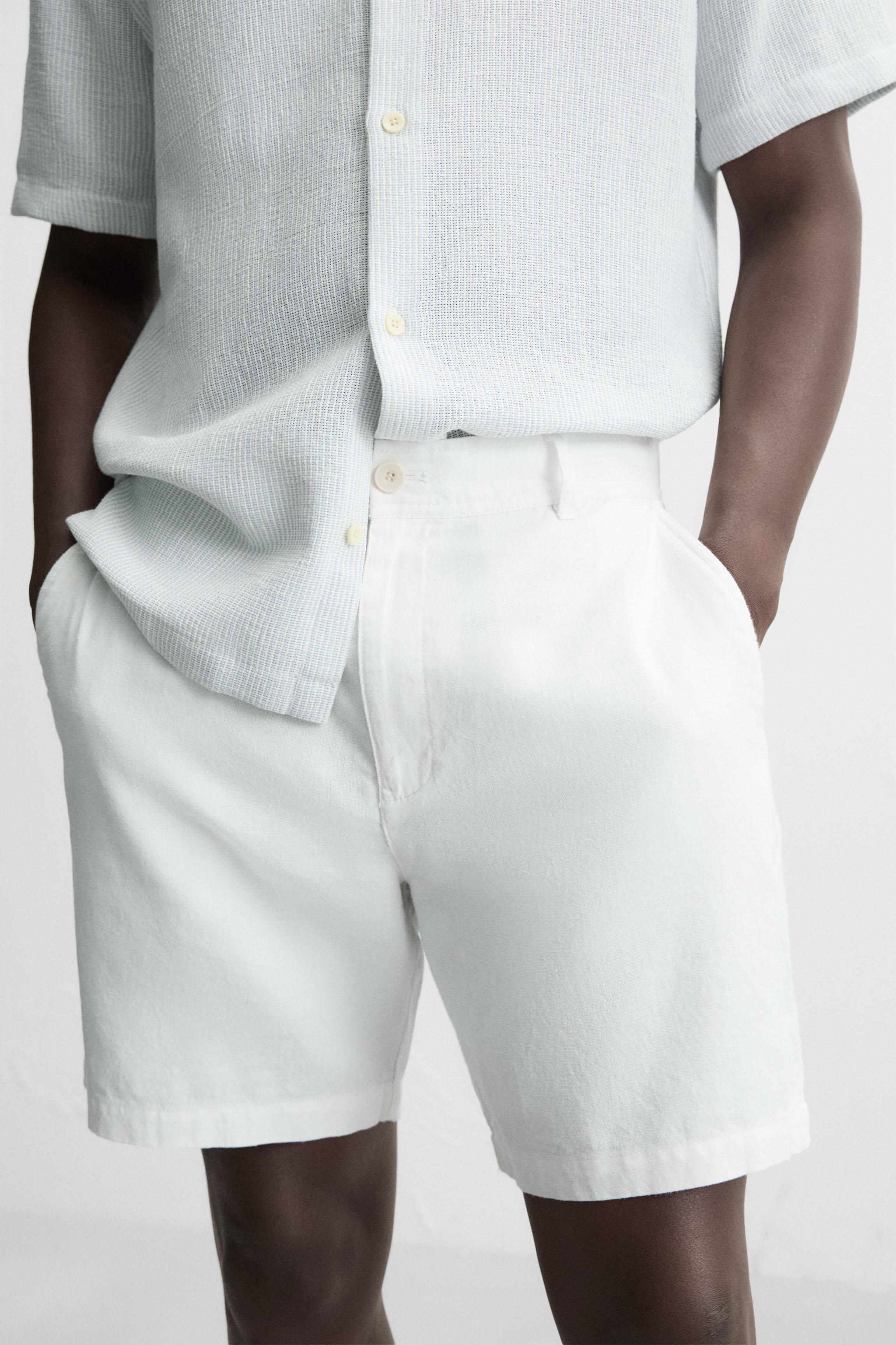 COTTON LINEN SHORTS