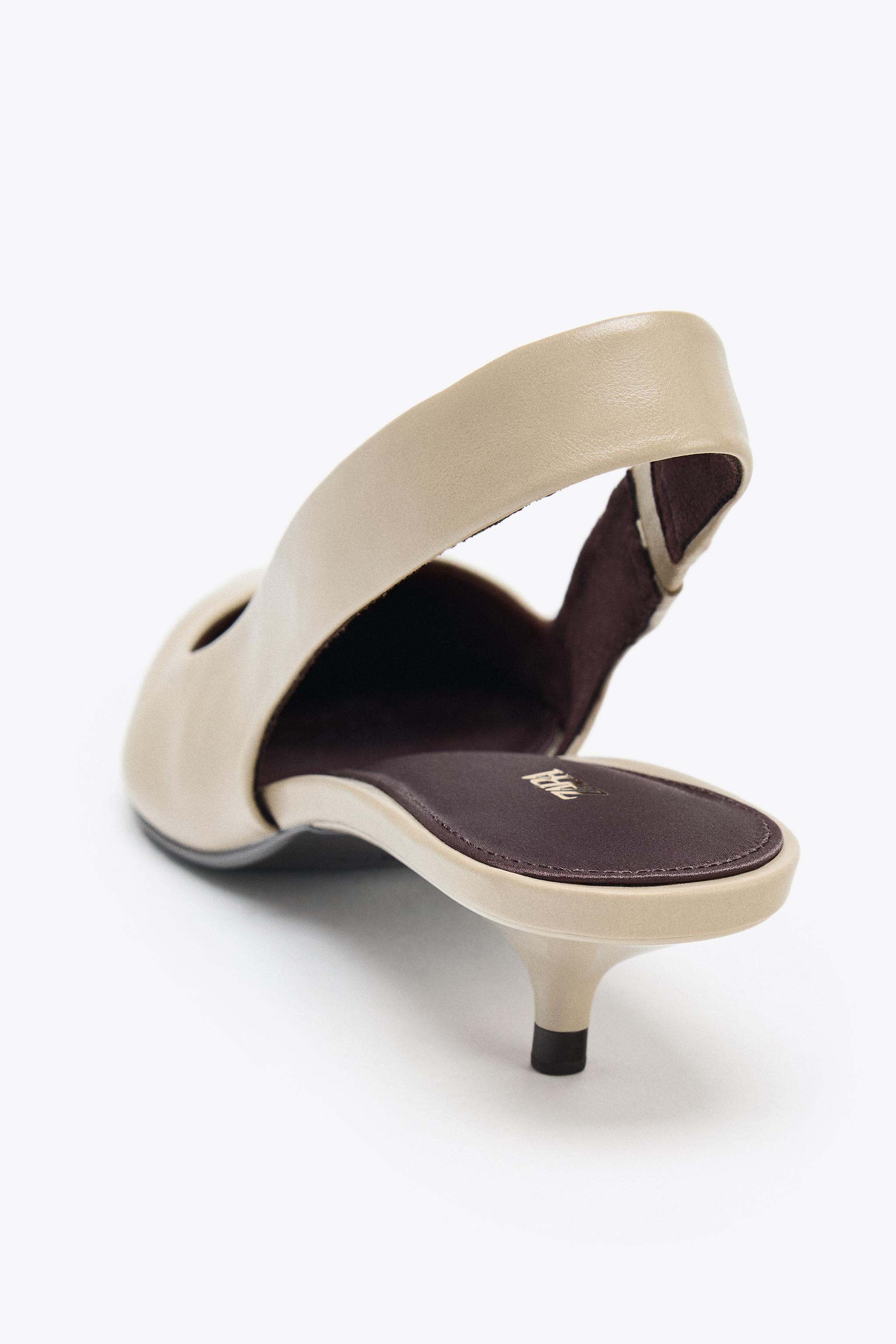 KITTEN HEEL SLINGBACK SHOES
