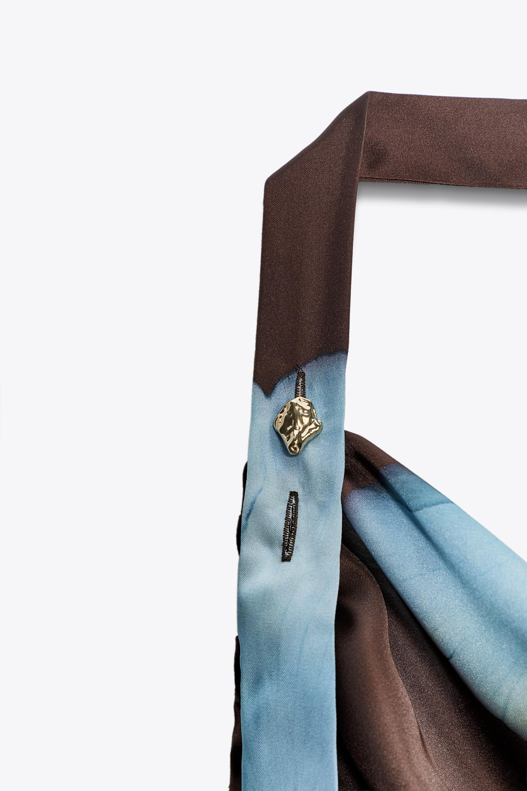 FLORAL PRINT SATIN EFFECT TOP