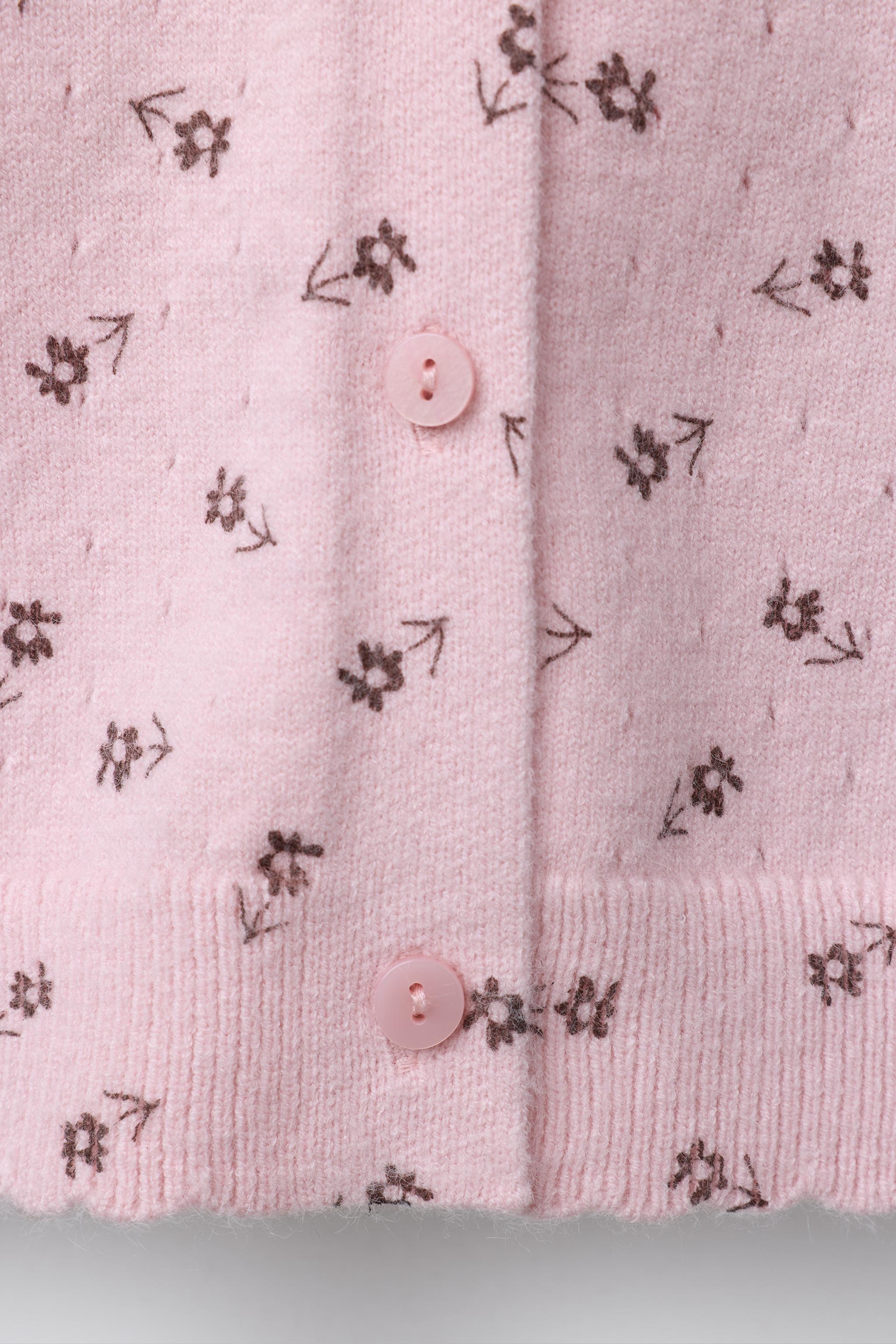 FLORAL KNIT CARDIGAN