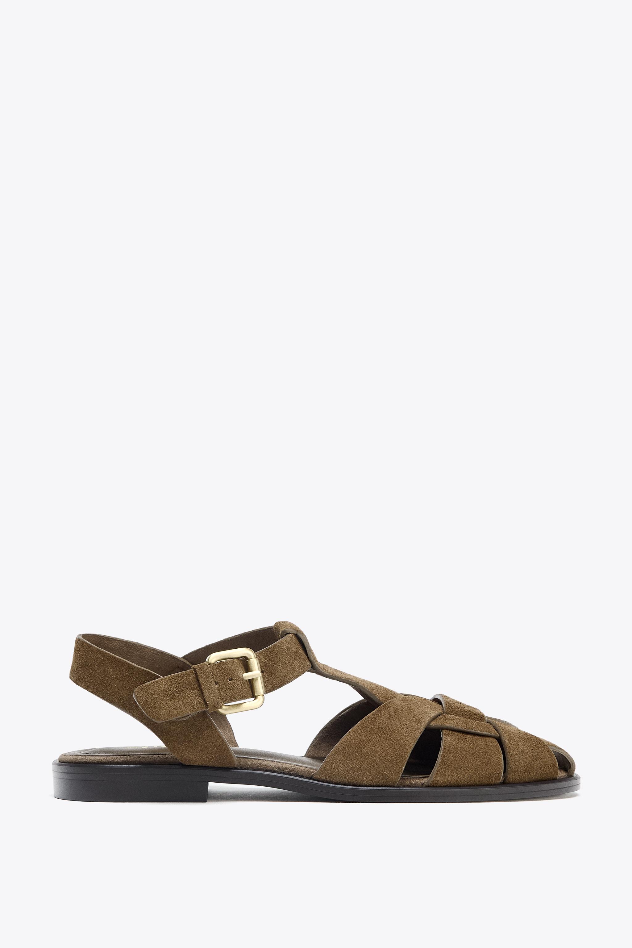 SPLIT LEATHER FISHERMAN SANDALS