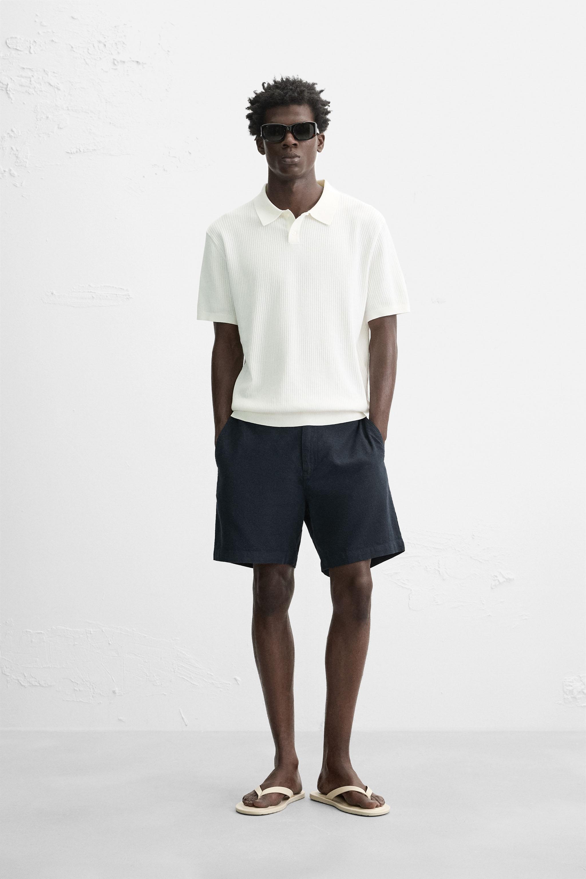 COTTON LINEN SHORTS