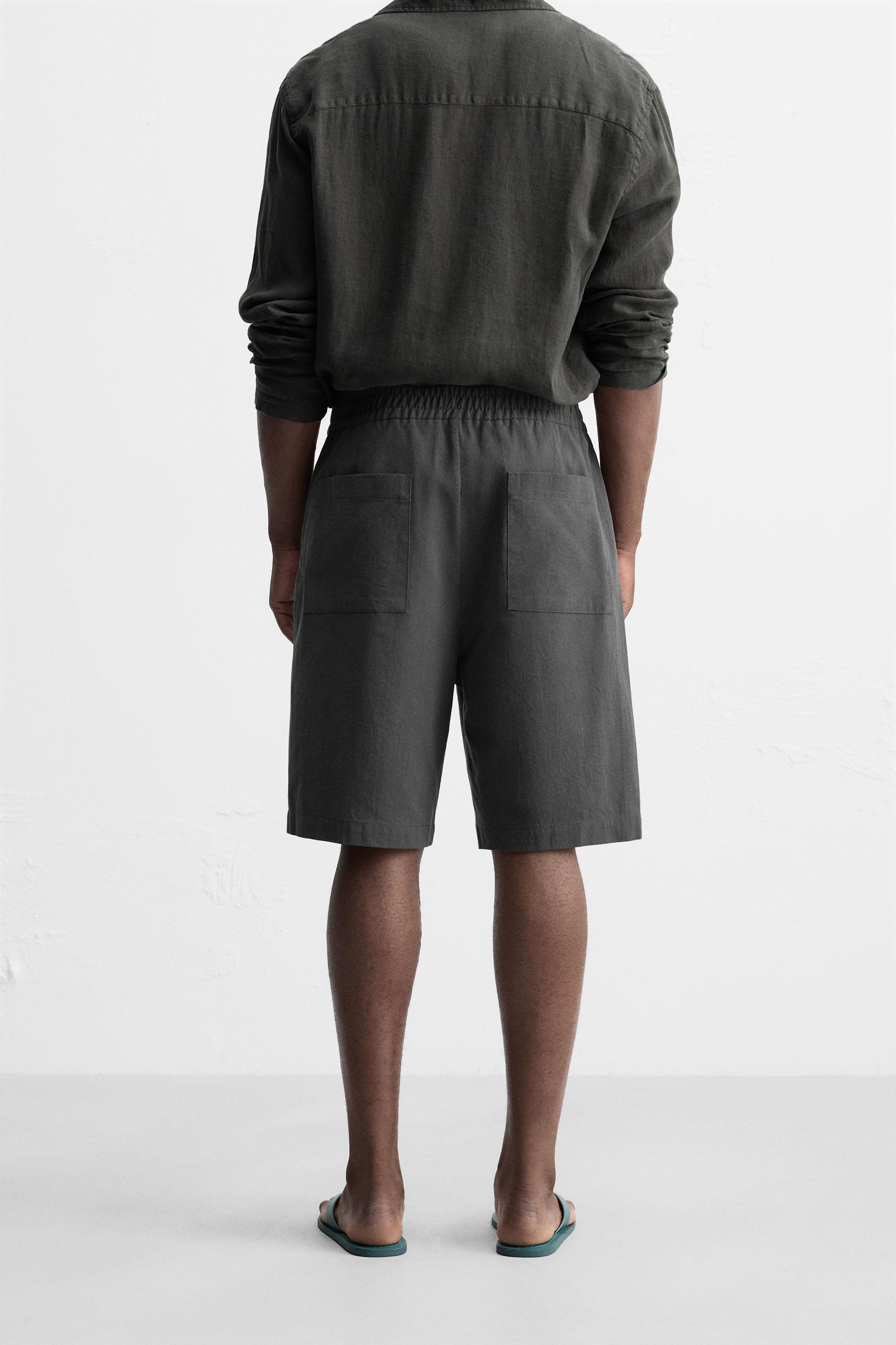 RELAXED FIT COTTON BERMUDA SHORTS