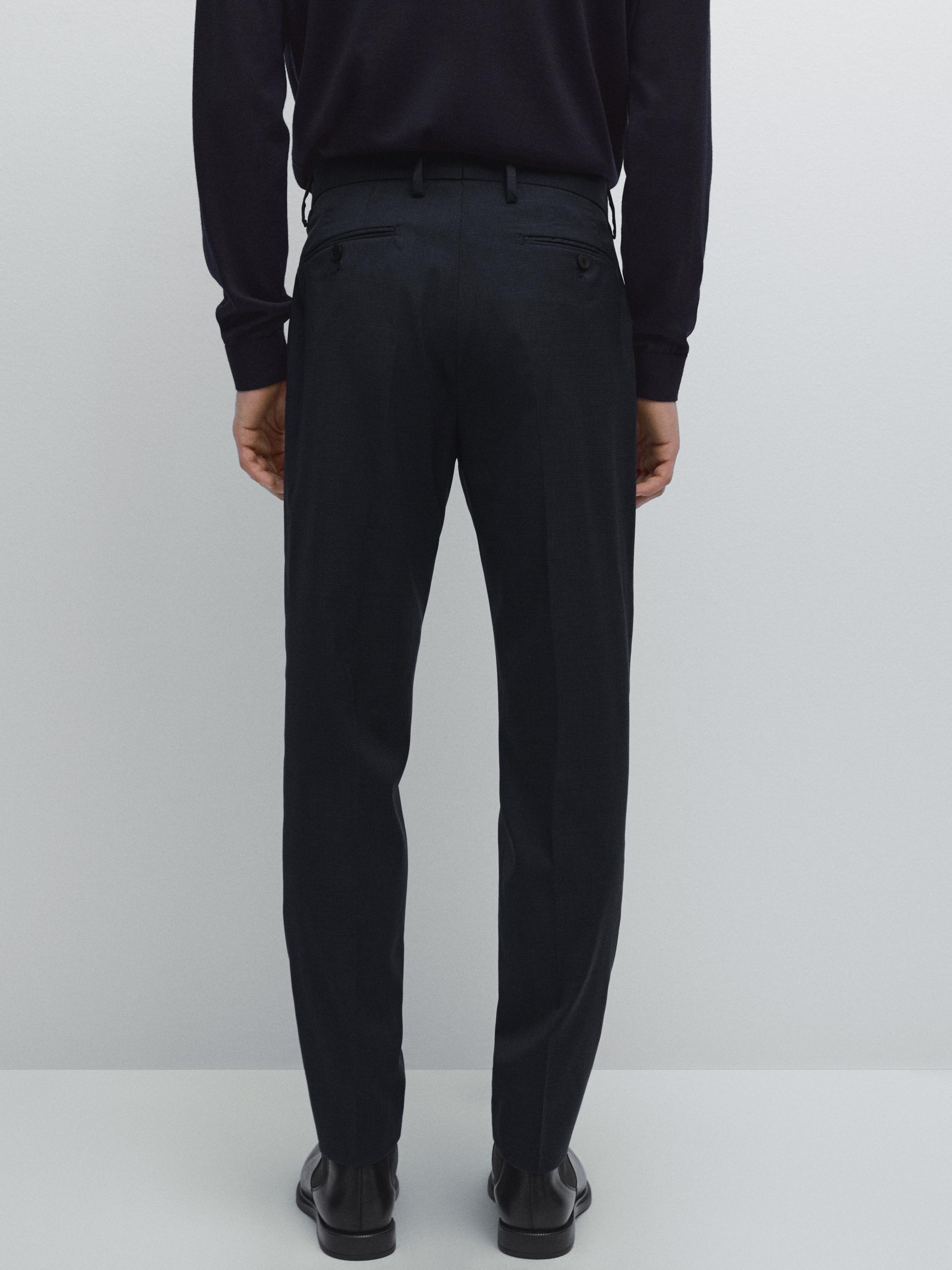 Houndstooth suit trousers