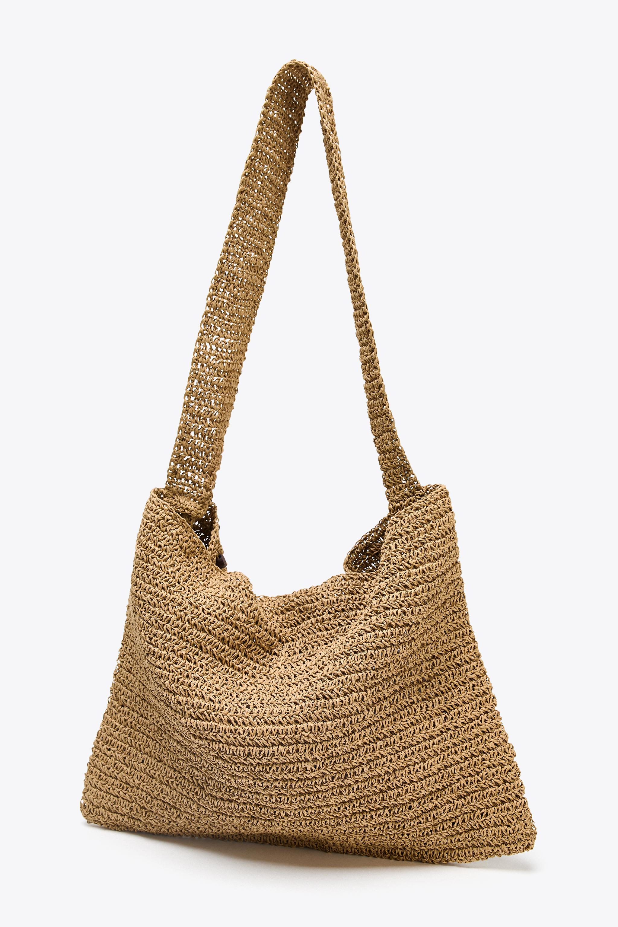 BEADED WOVEN SHOPPER