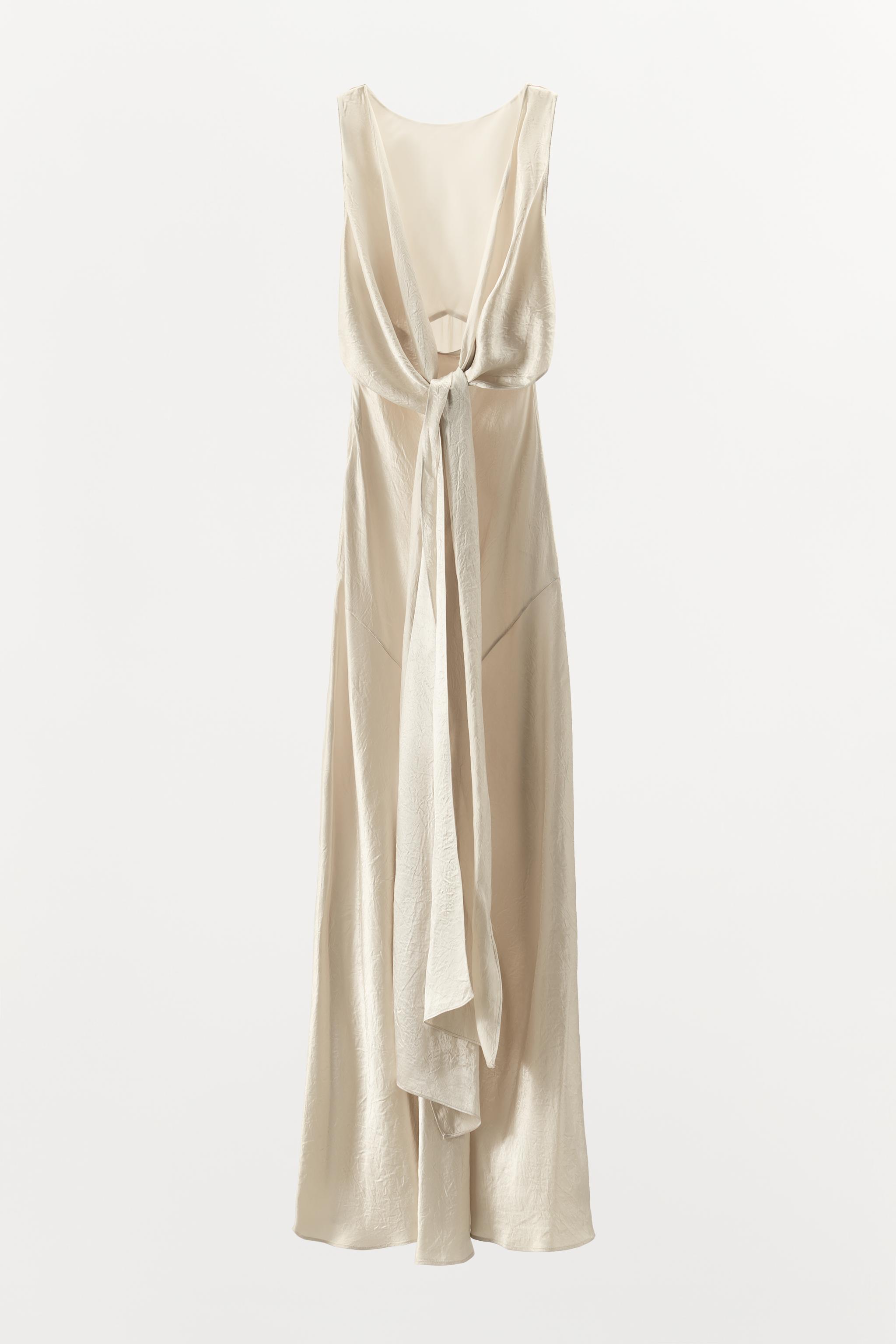 LIMITED EDITION WRINKLED EFFECT SATIN DRESS