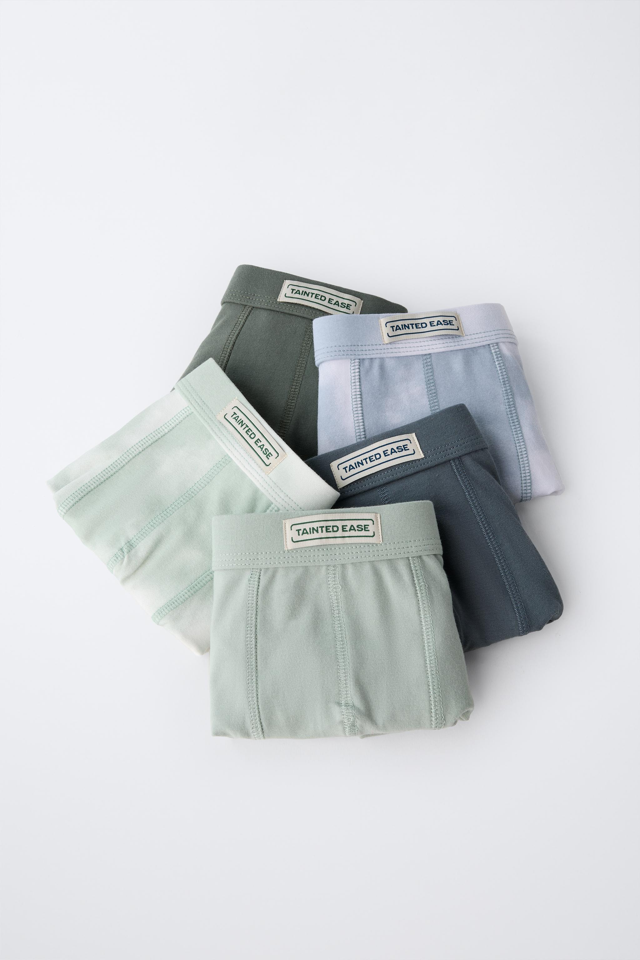 AGES 6-14 / FIVE-PACK OF TIE-DYE BOXERS WITH LABEL