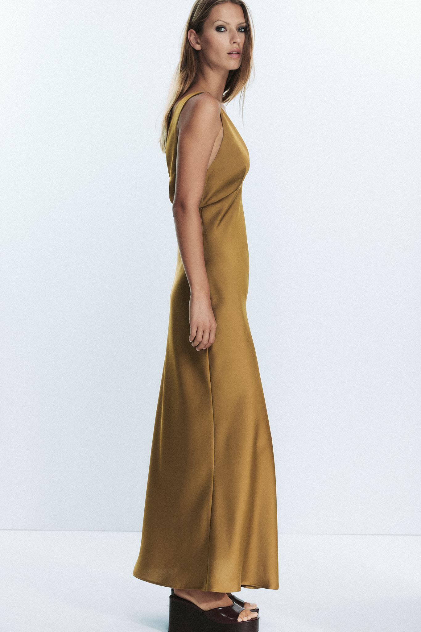 SATIN MIDI DRESS