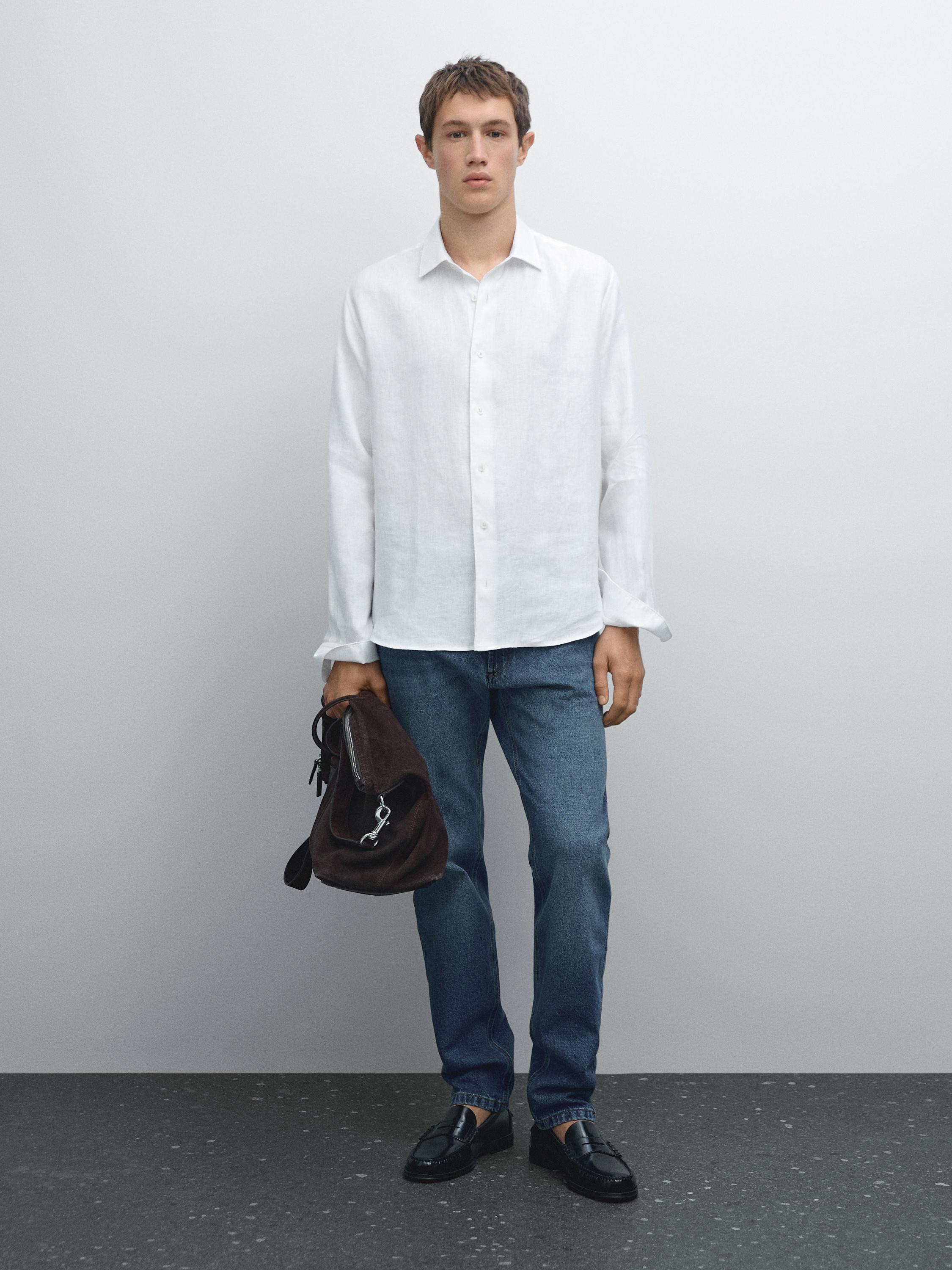 Lightweight regular fit twill shirt