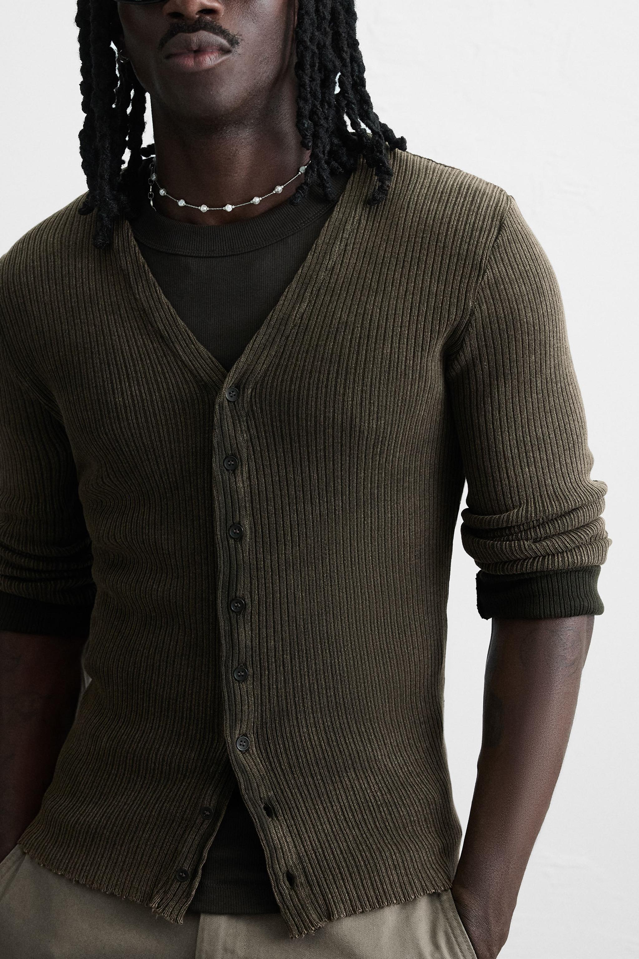 WASHED RIB CARDIGAN
