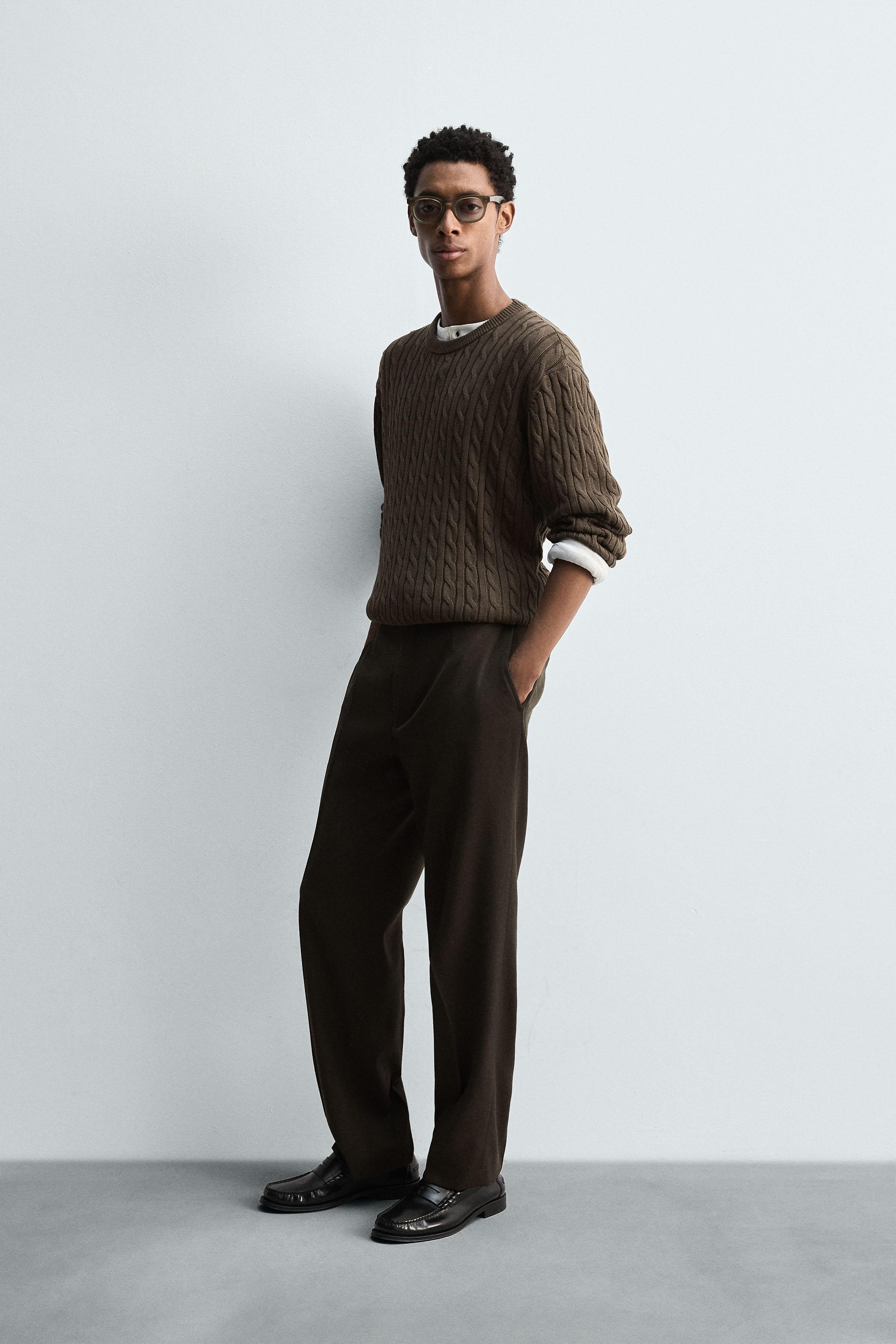 COTTON-HEMP TEXTURED SWEATER