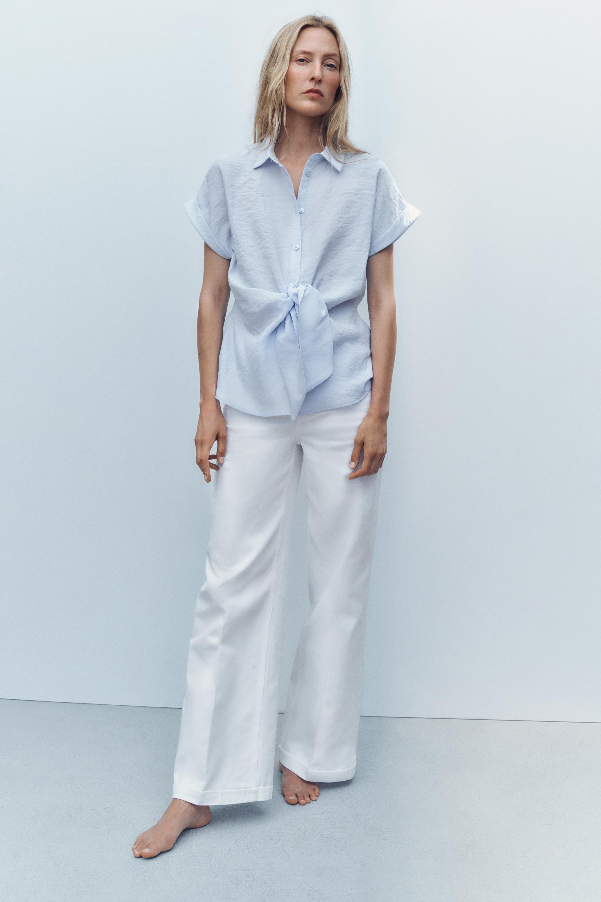 KNOTTED SHORT SLEEVE SHIRT