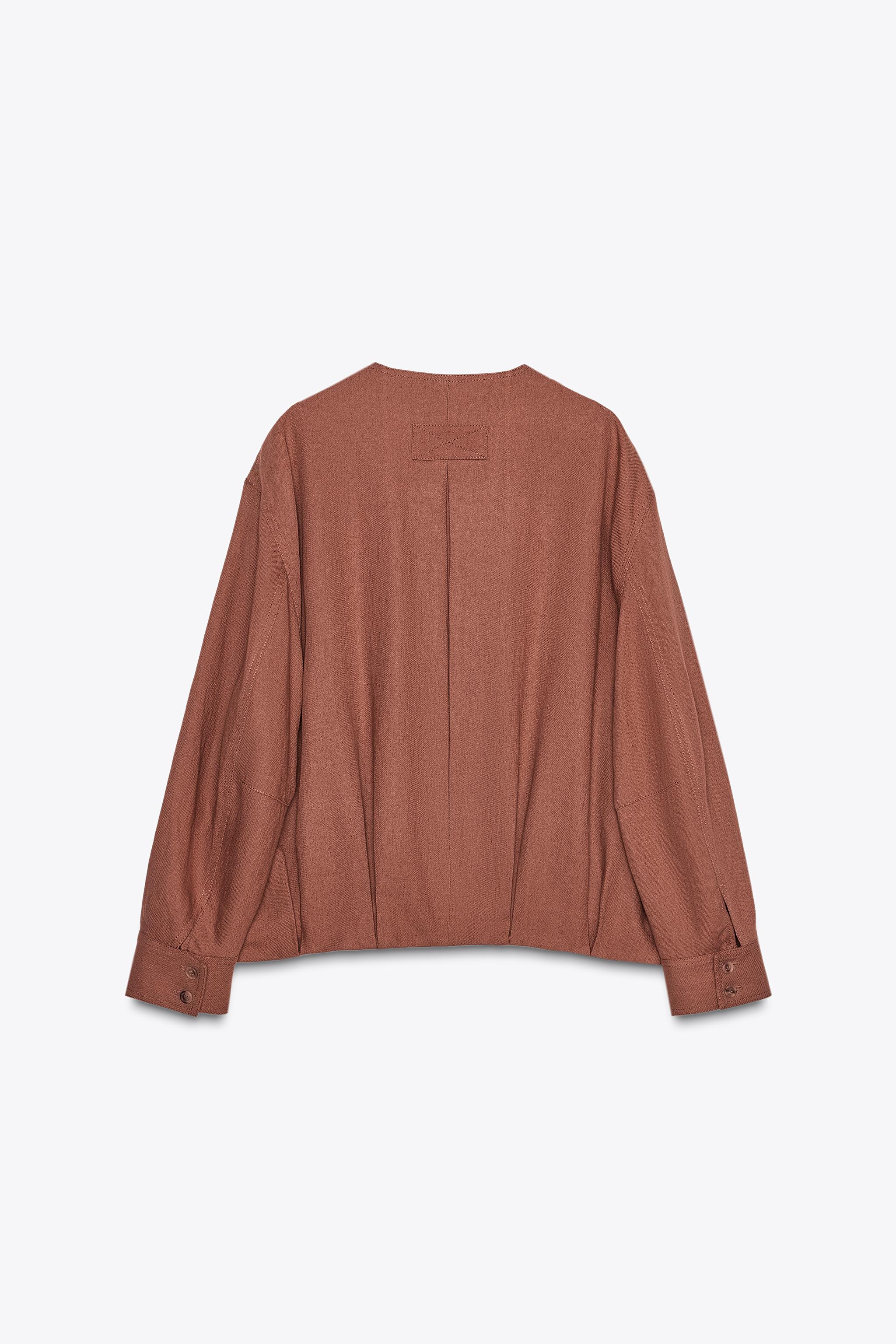 ZW COLLECTION LINEN BLEND BOMBER