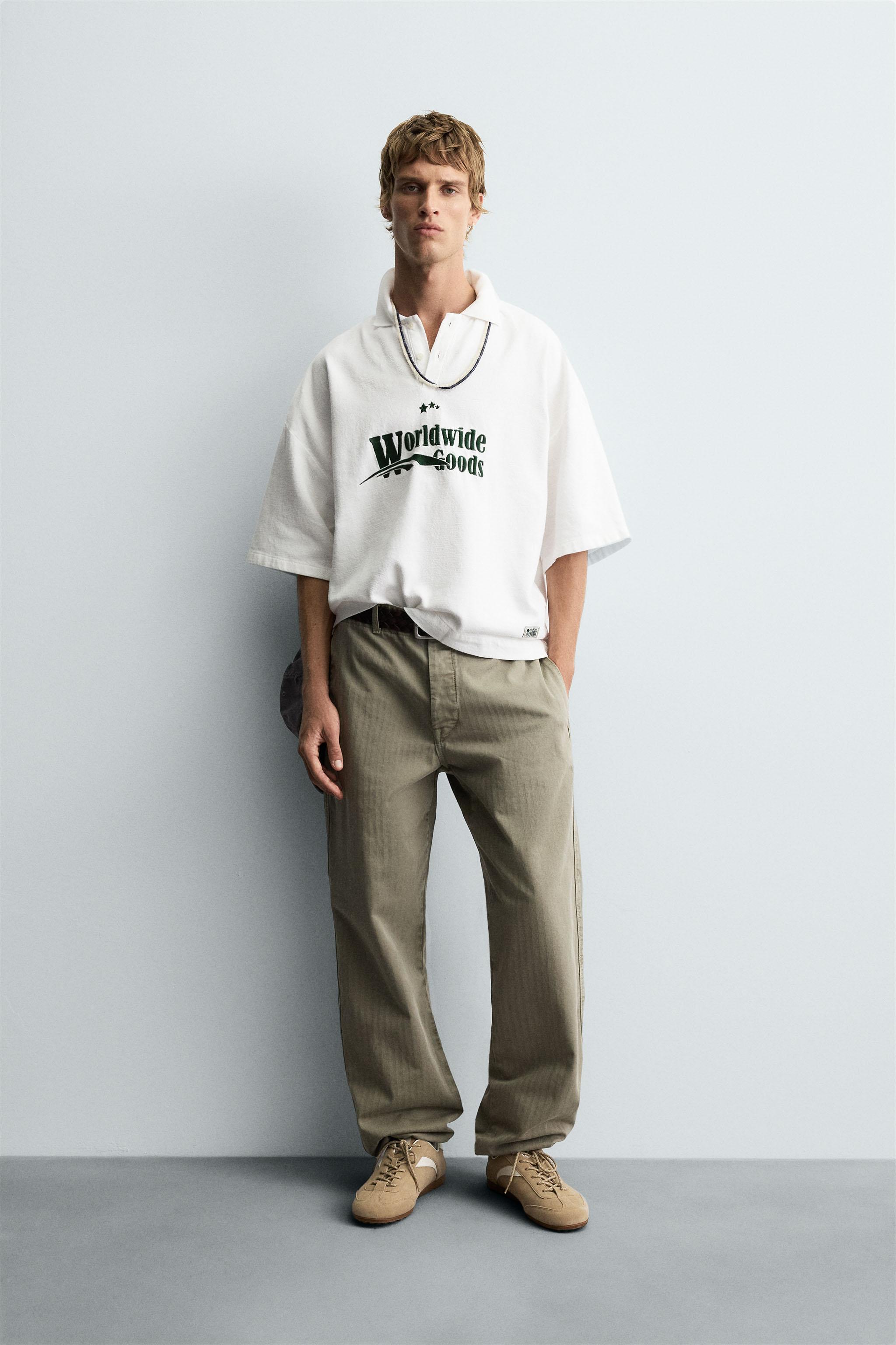 EMBROIDERED BOXY FIT POLO SHIRT