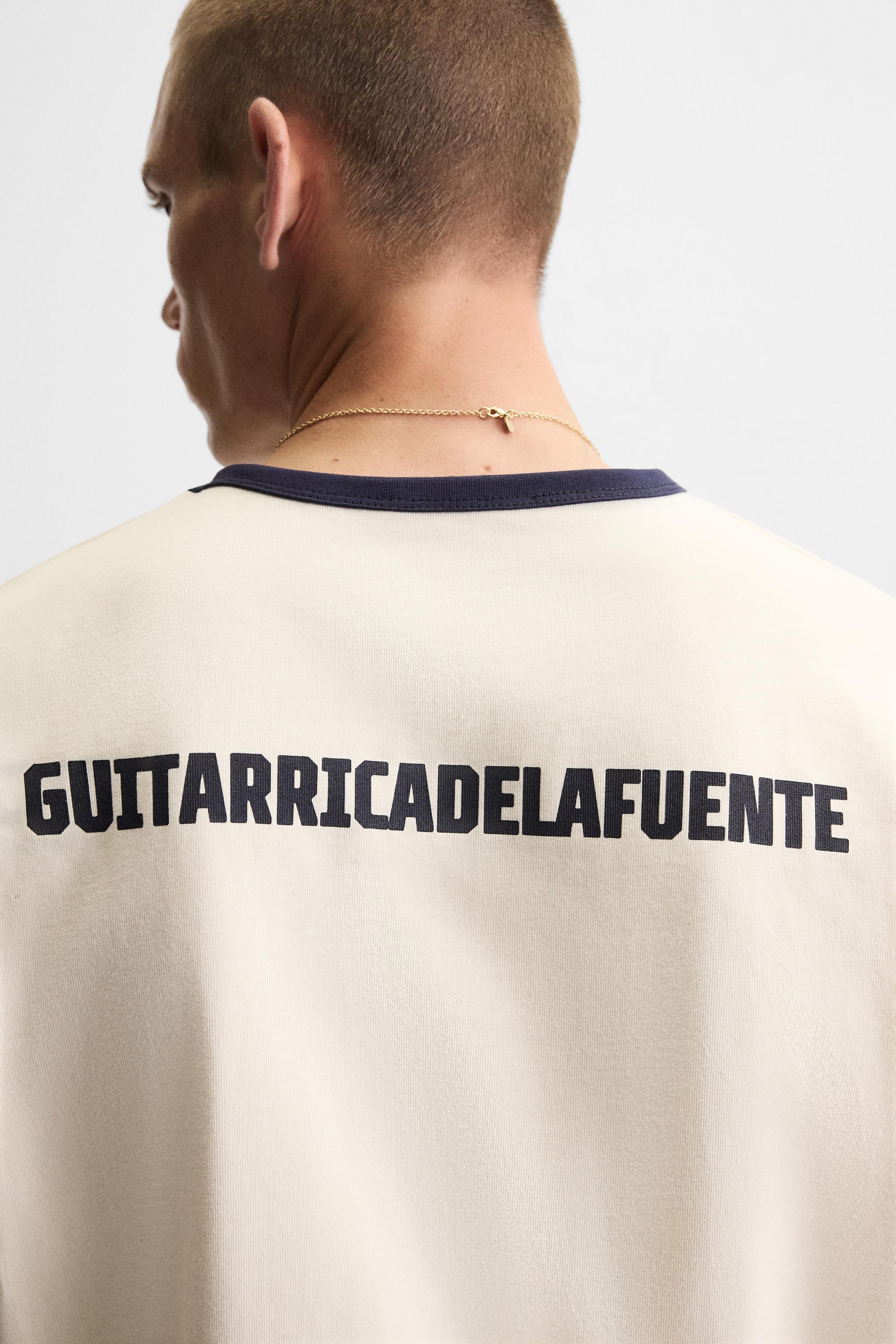 GUITARRICADELAFUENTE TEXT PRINT T-SHIRT