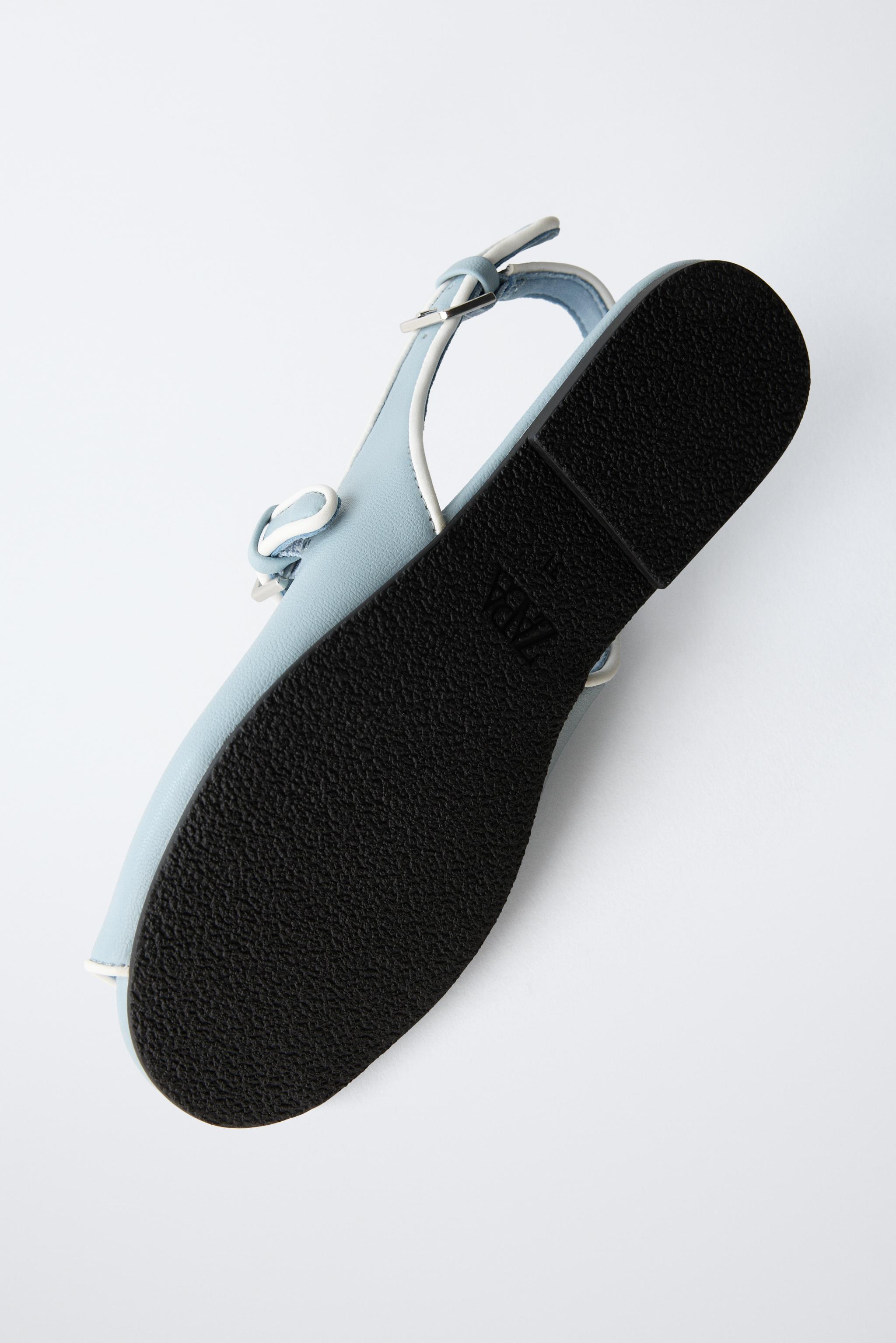 SLINGBACK BALLET FLATS WITH PIPING