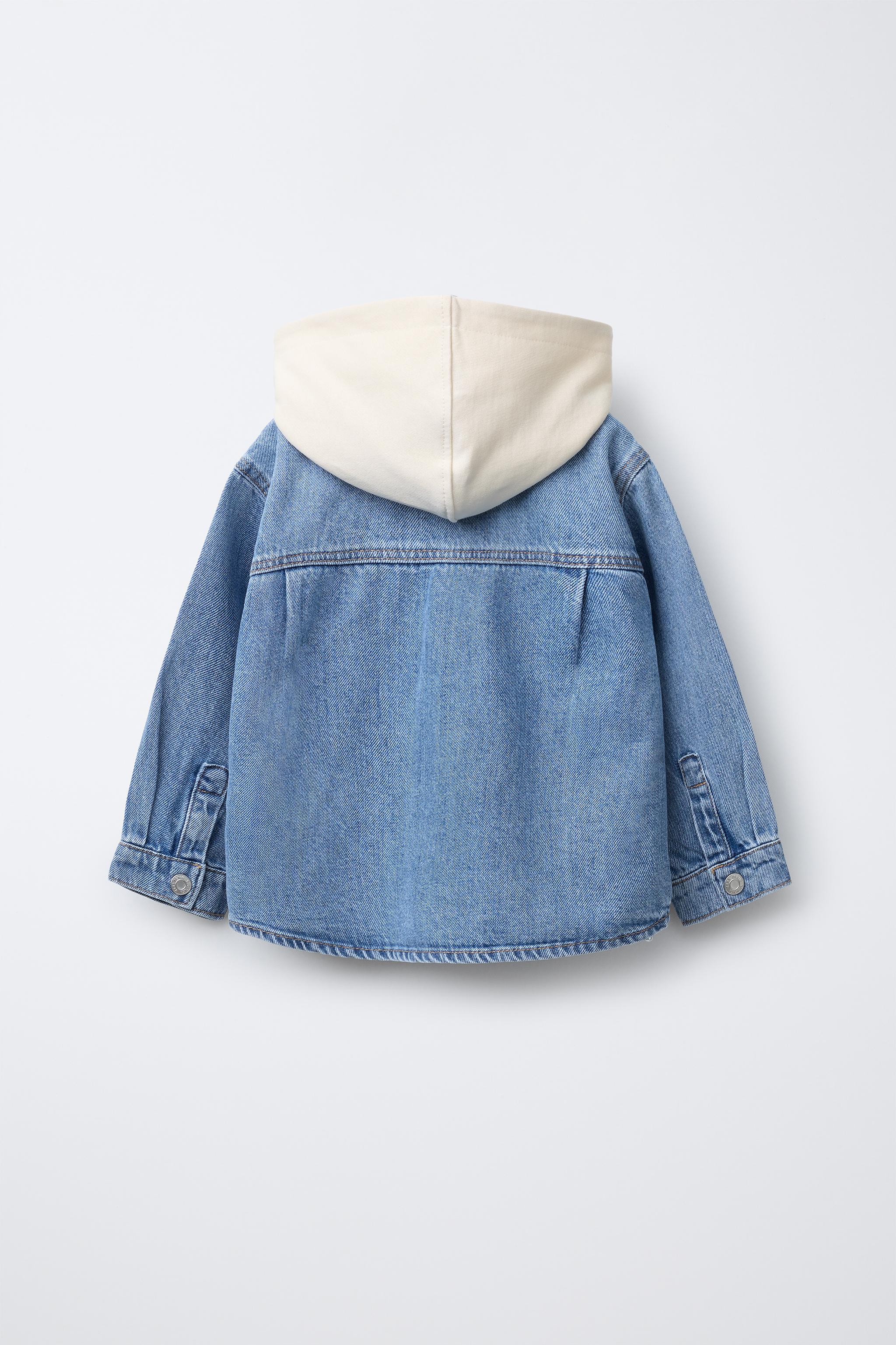 REMOVABLE HOOD DENIM OVERSHIRT