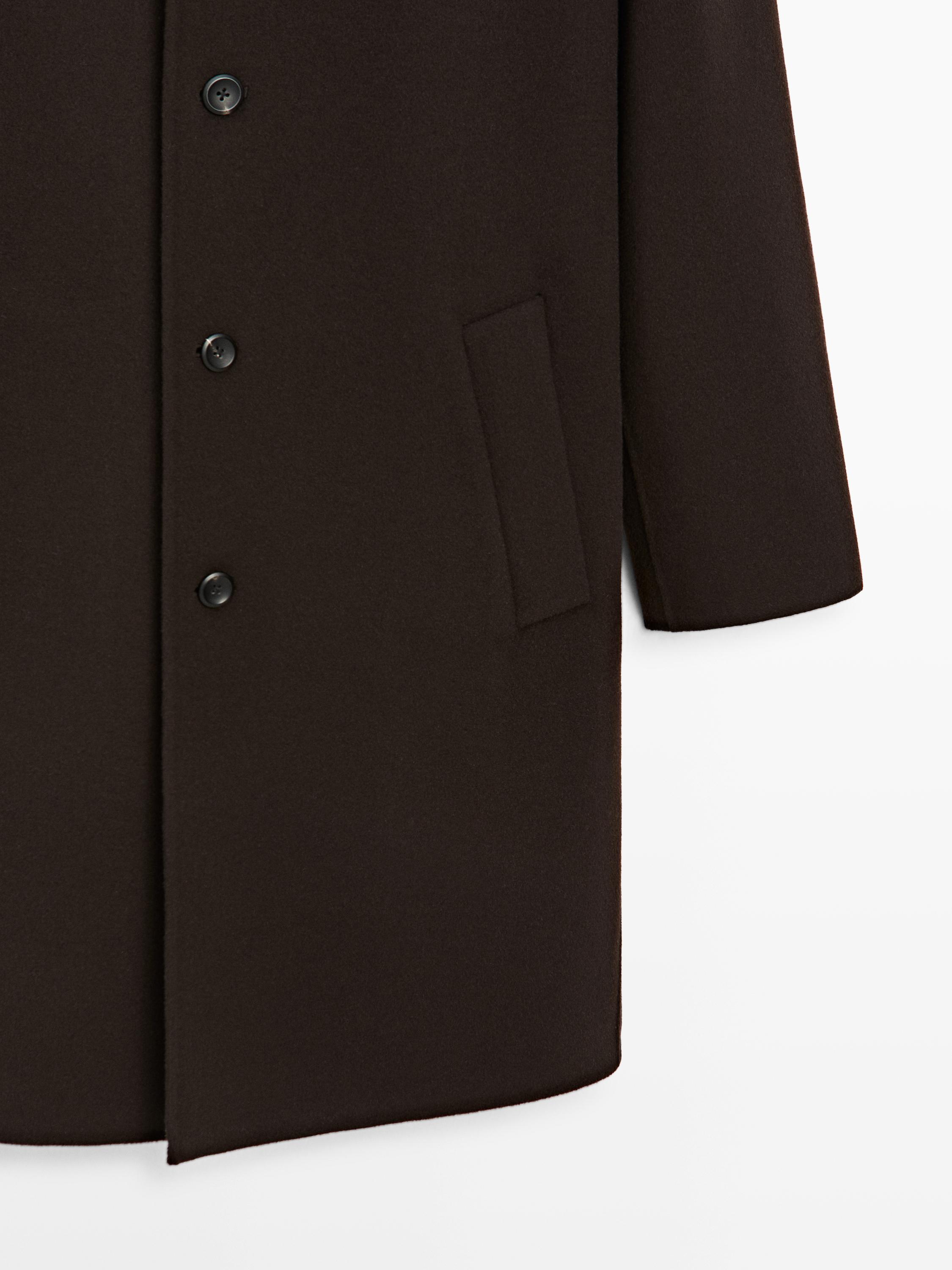 Long wool blend coat