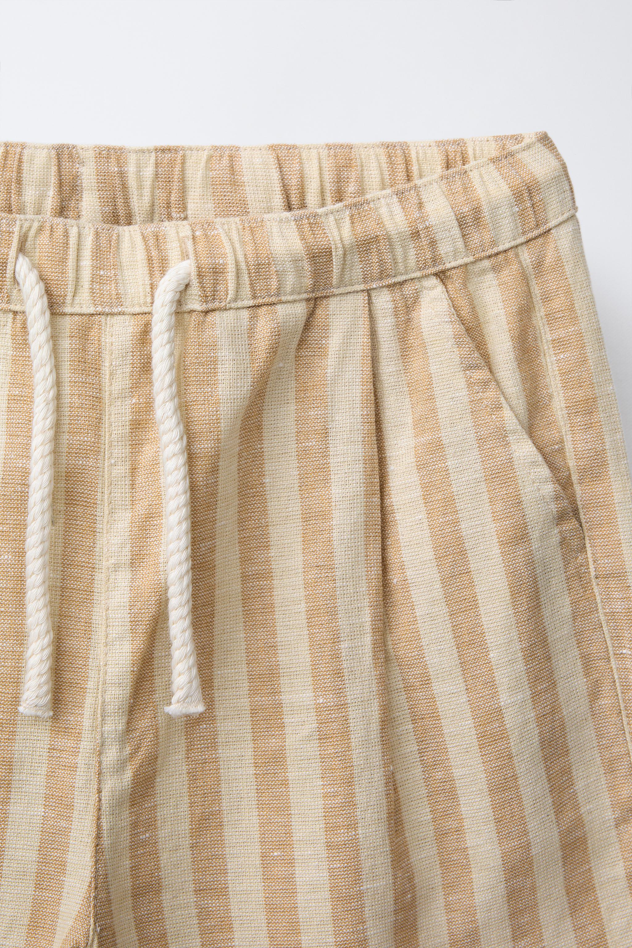 STRIPED STRAIGHT LEG PANTS