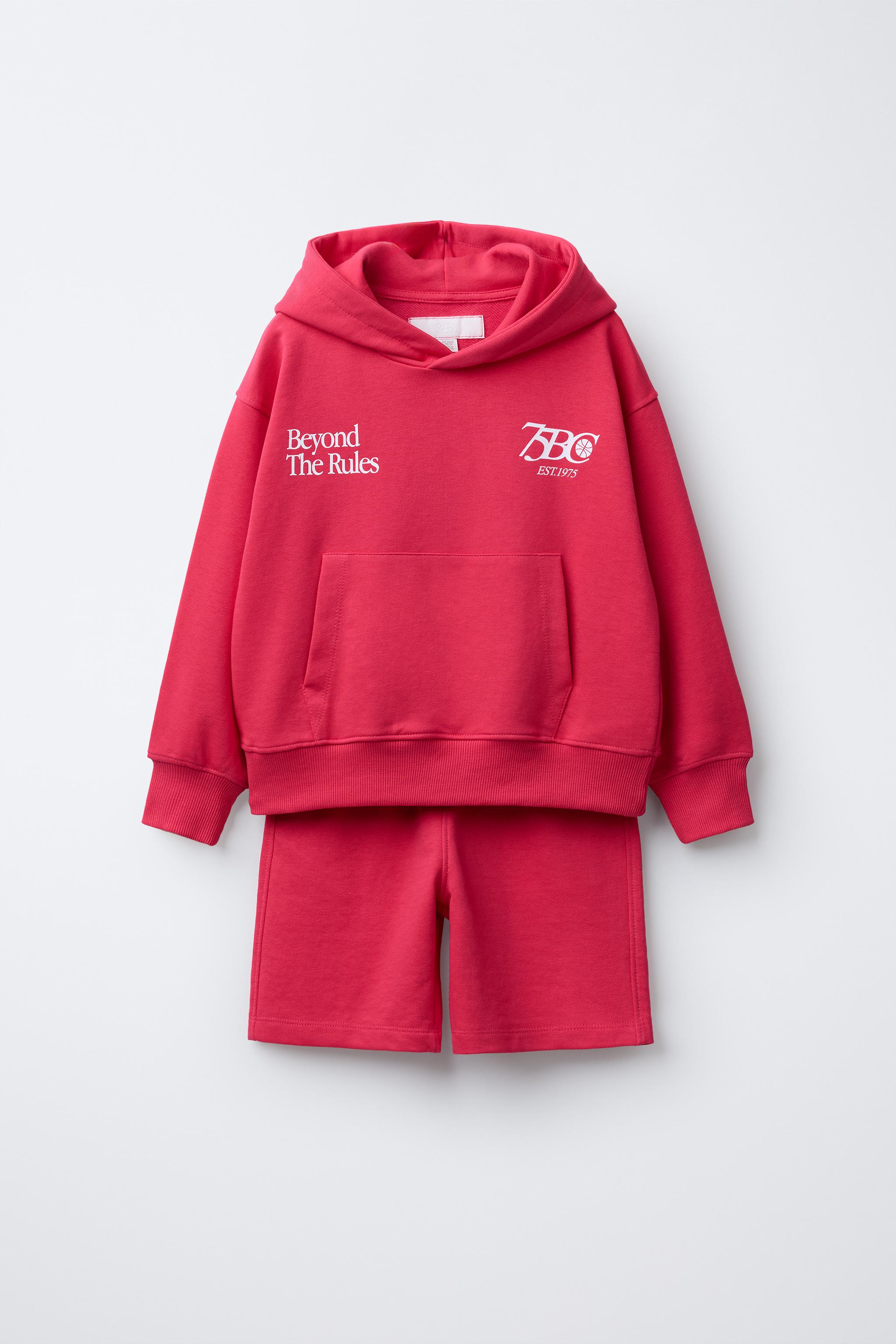 TEXT HOODIE AND BERMUDA SET