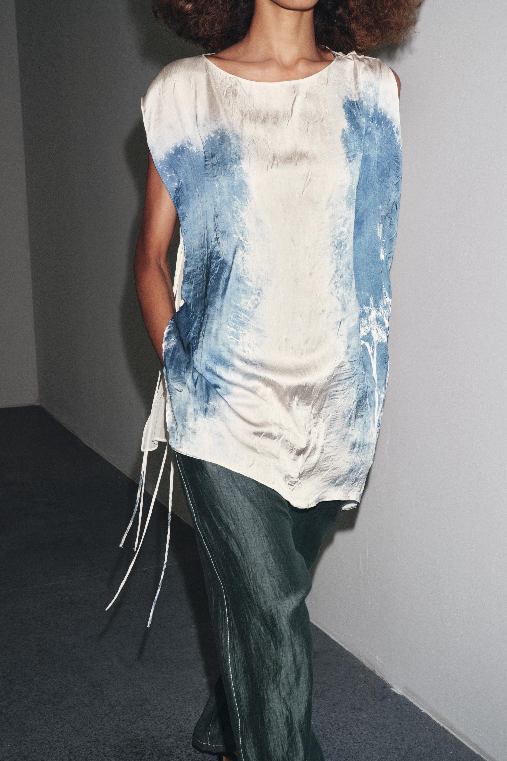 LINEN PANTS WITH CONTRAST STITCHING