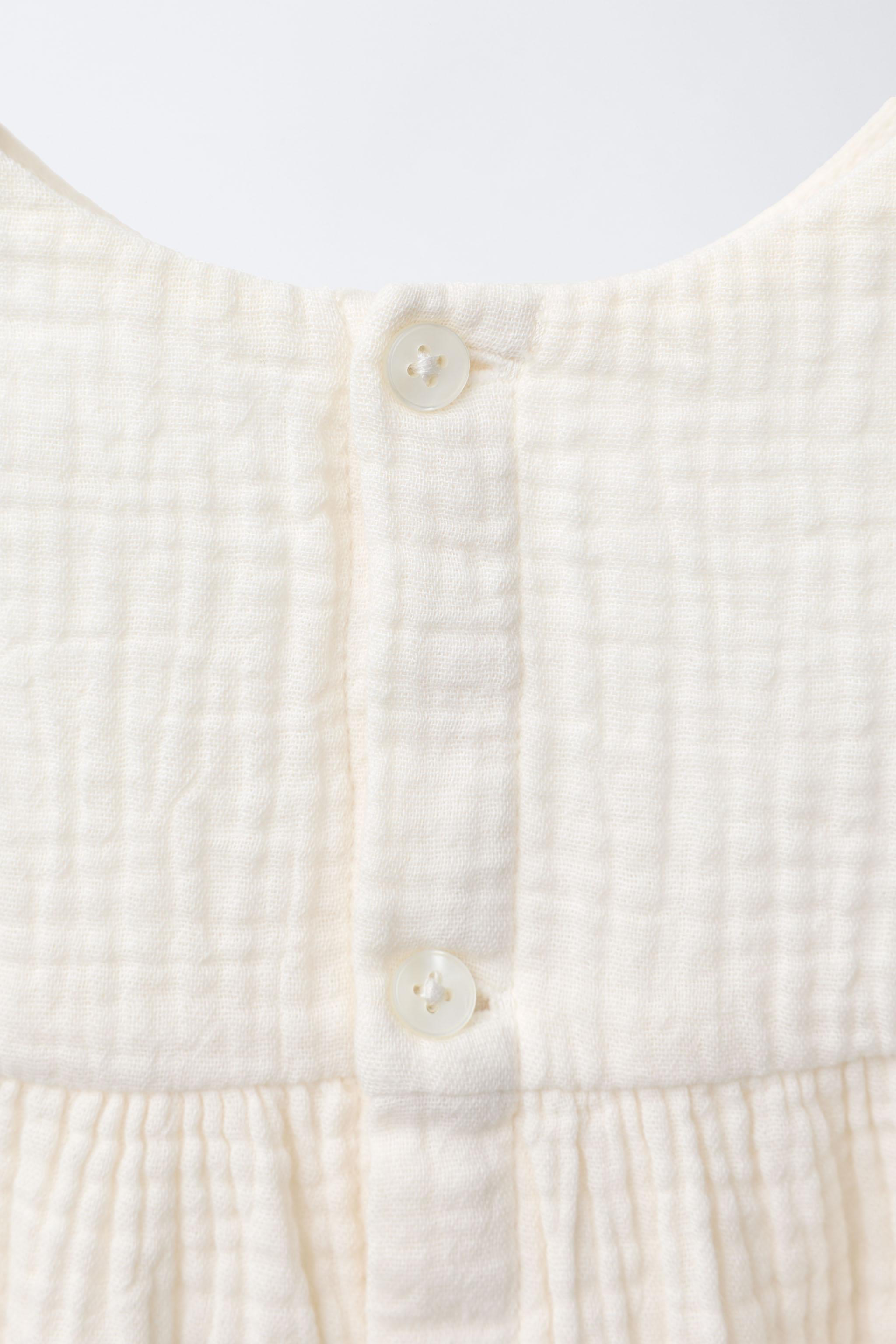 COTTON GAUZE DRESS AND BLOOMERS