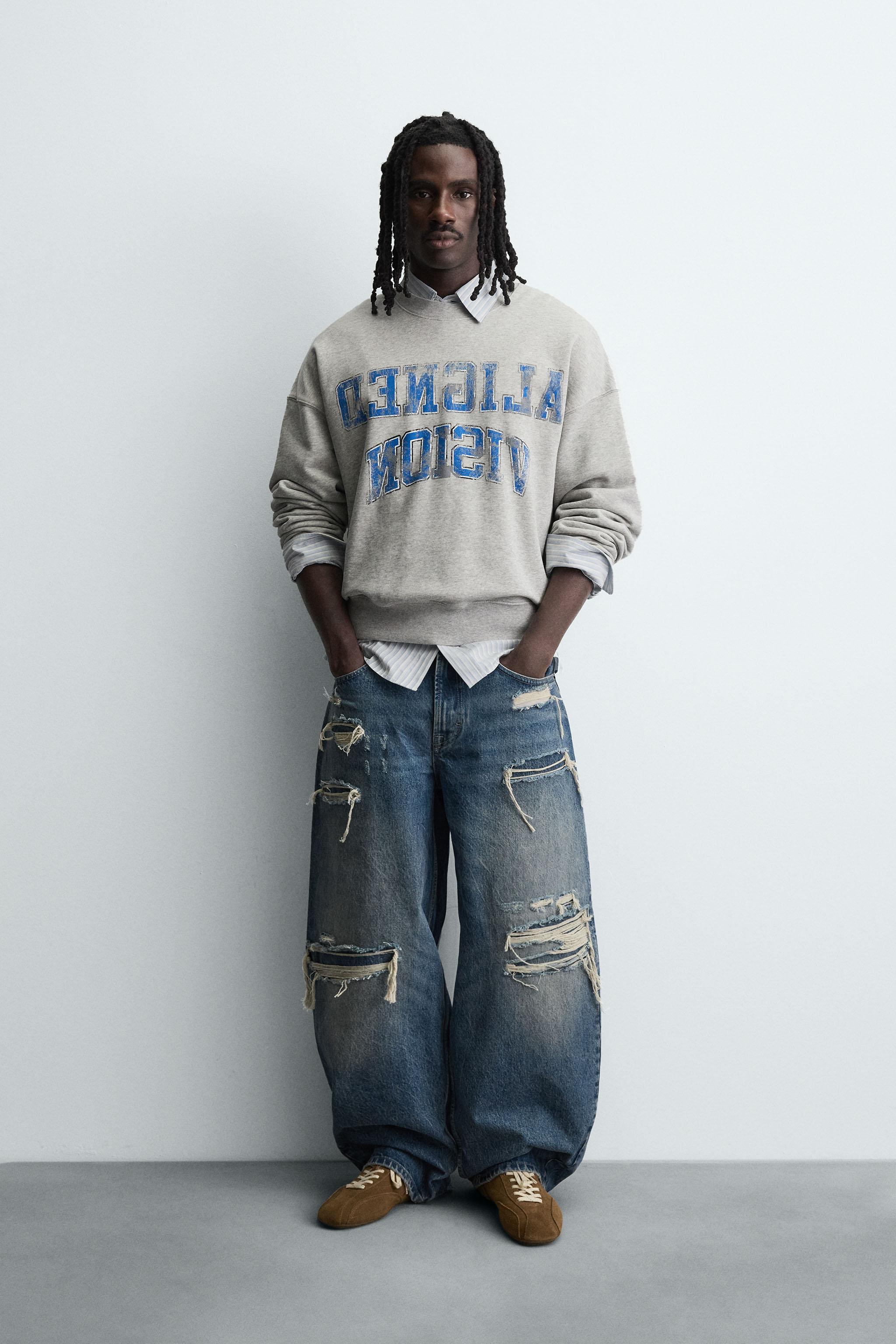 VARSITY PRINT CREWNECK SWEATSHIRT