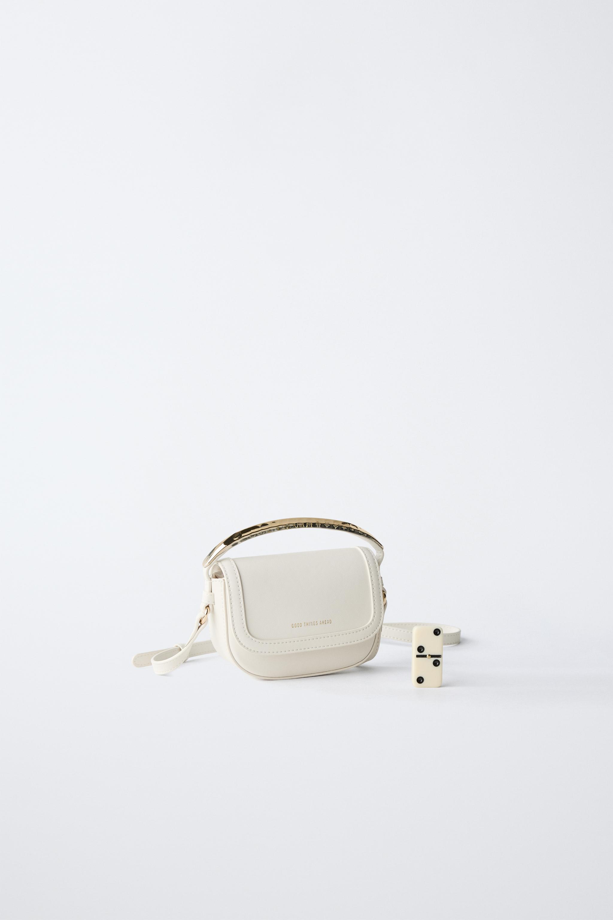 METALLIC HANDLE CROSSBODY BAG