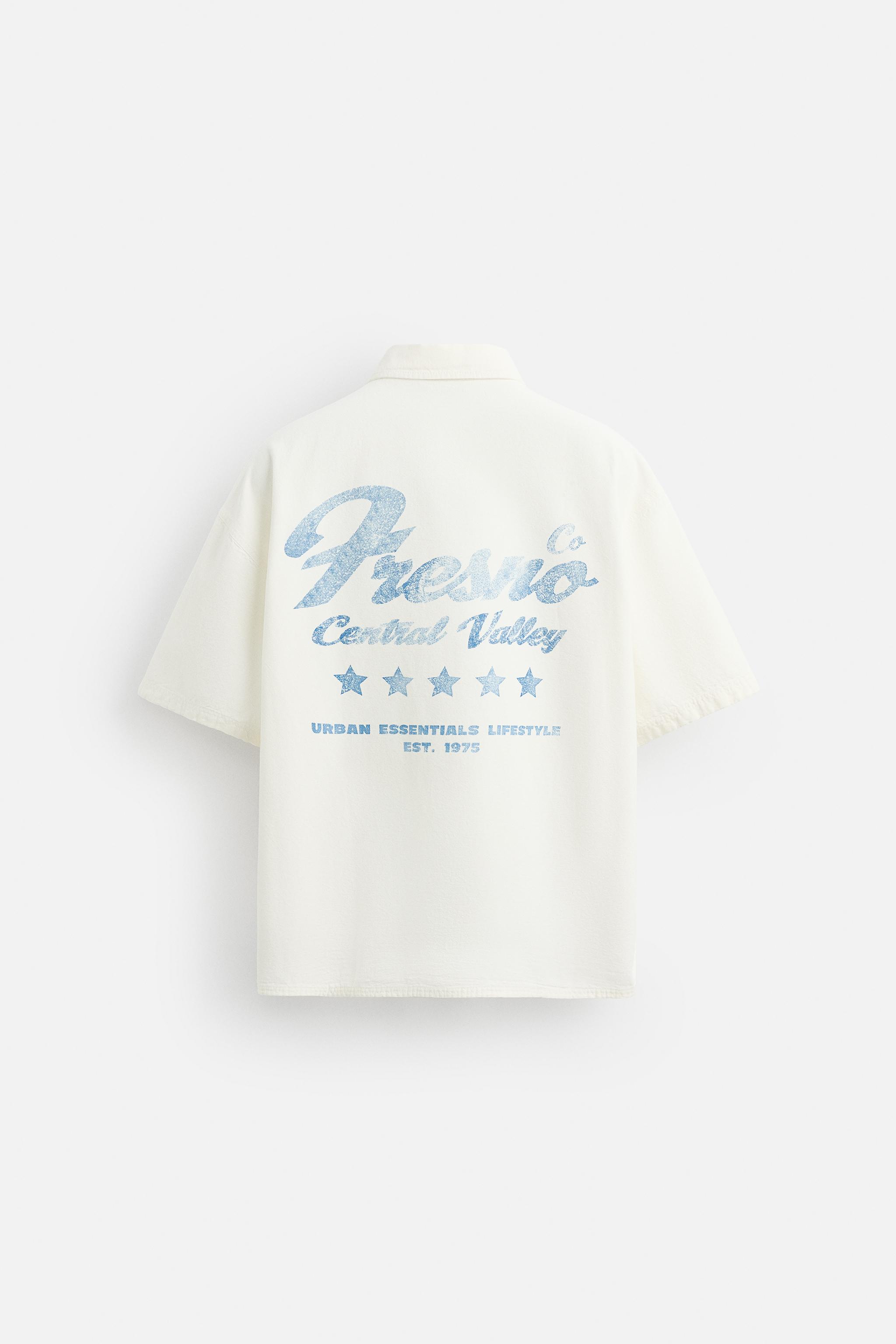 CONTRAST EMBROIDERY SHIRT