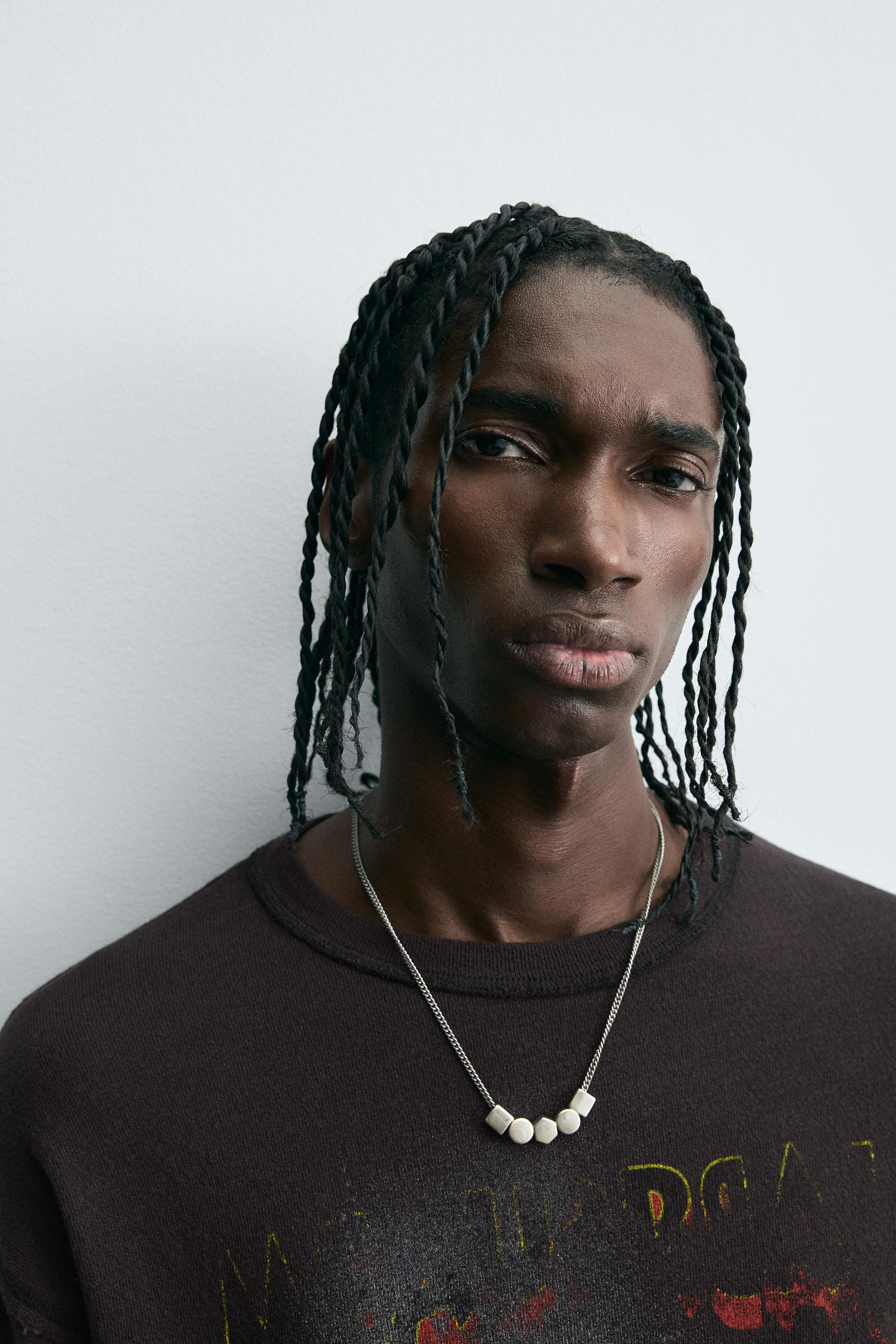 WASHED PRINT KNIT T-SHIRT