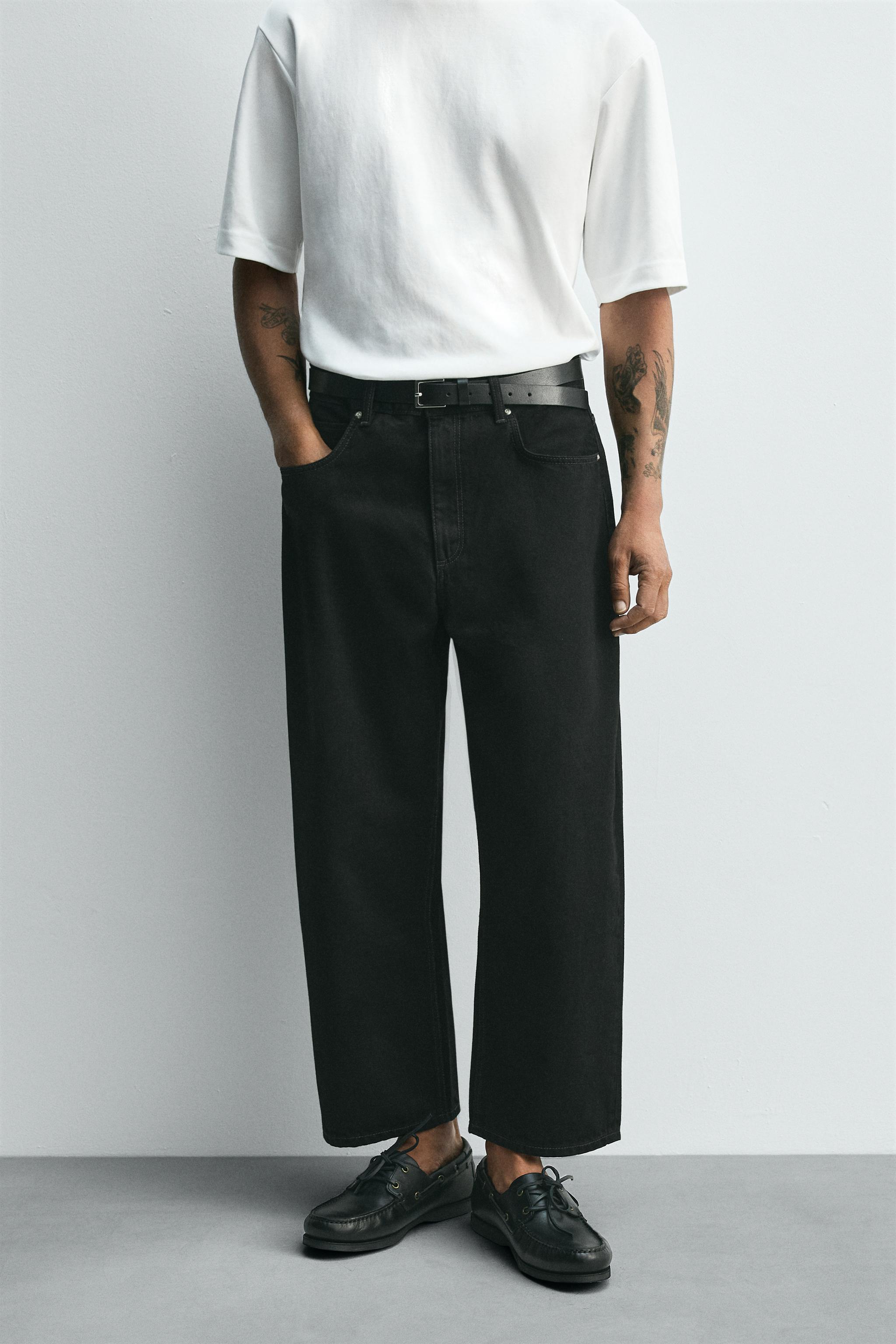 TAPERED WIDE FIT JEANS