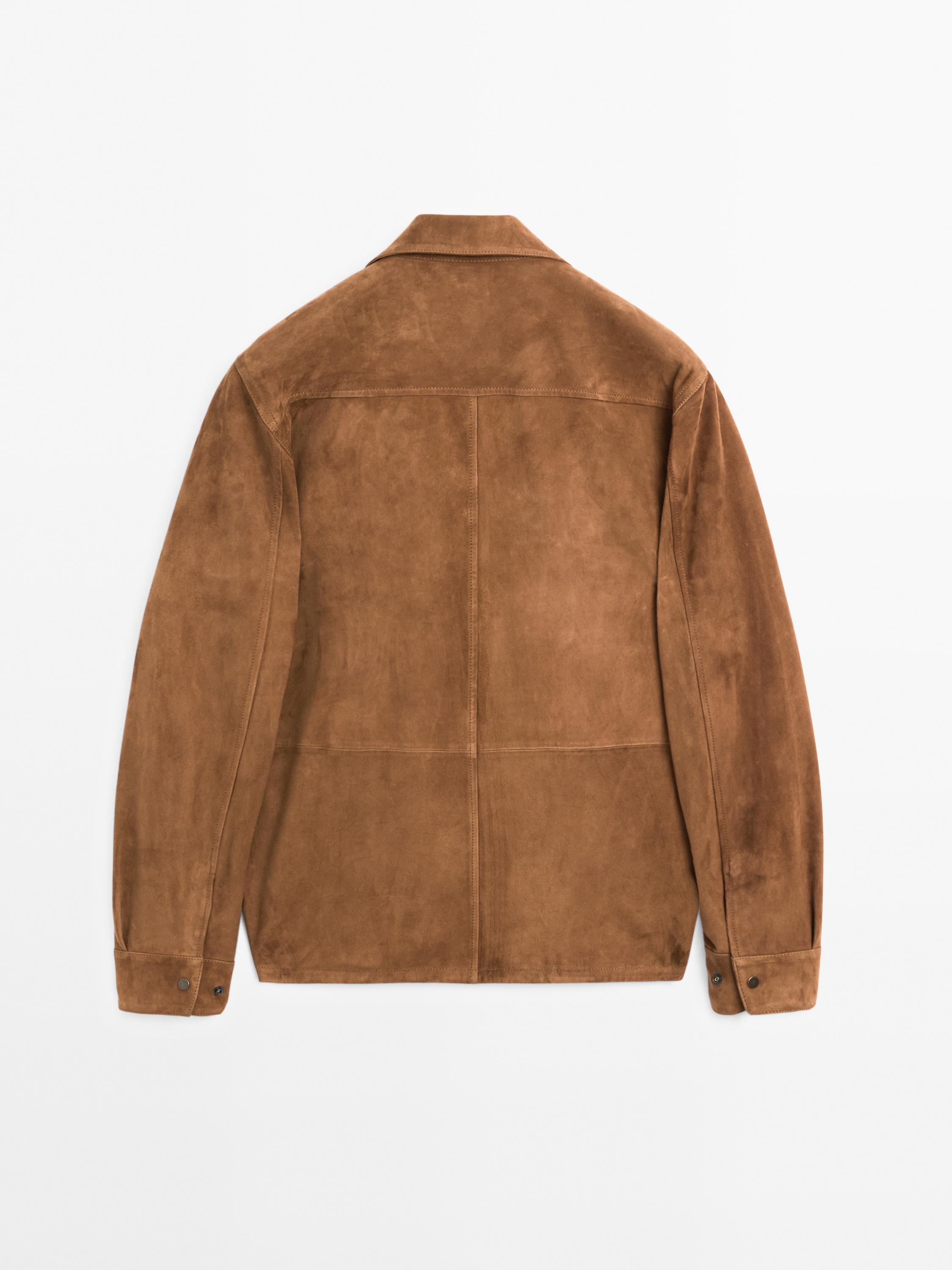 Lightweight suede leather shirt