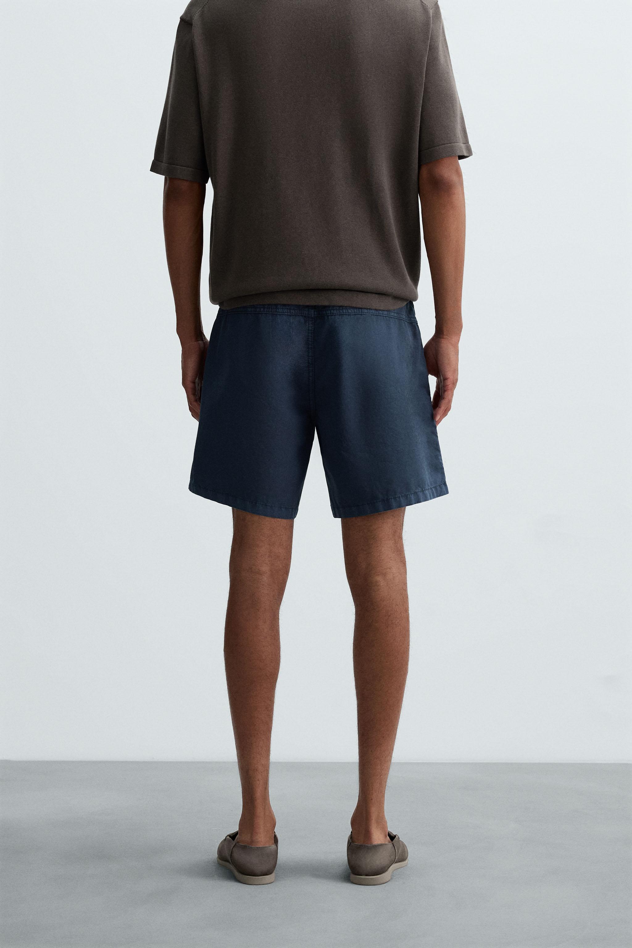 WASHED COTTON BERMUDA SHORTS