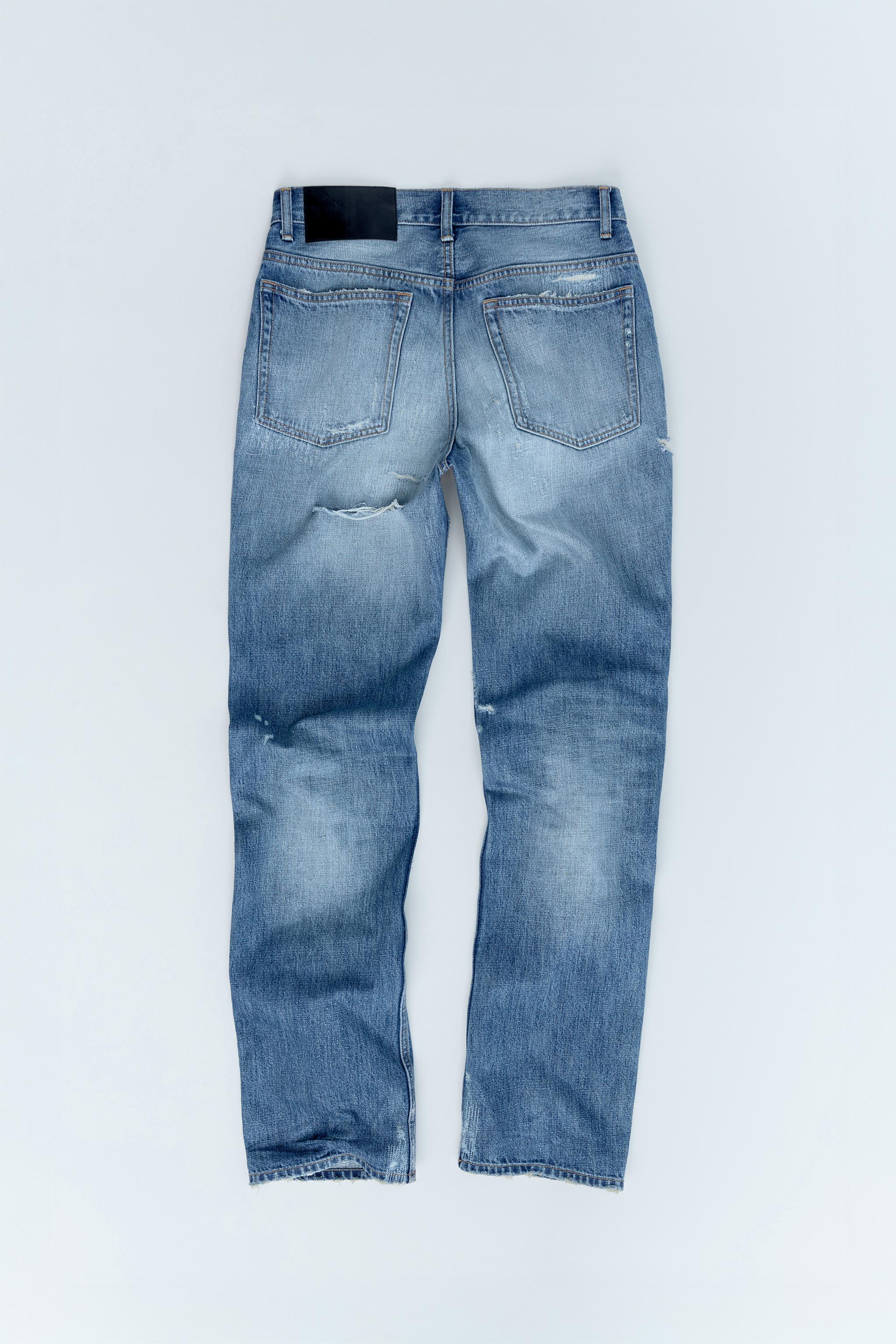 TRF MID-RISE RIPPED STRAIGHT LEG JEANS