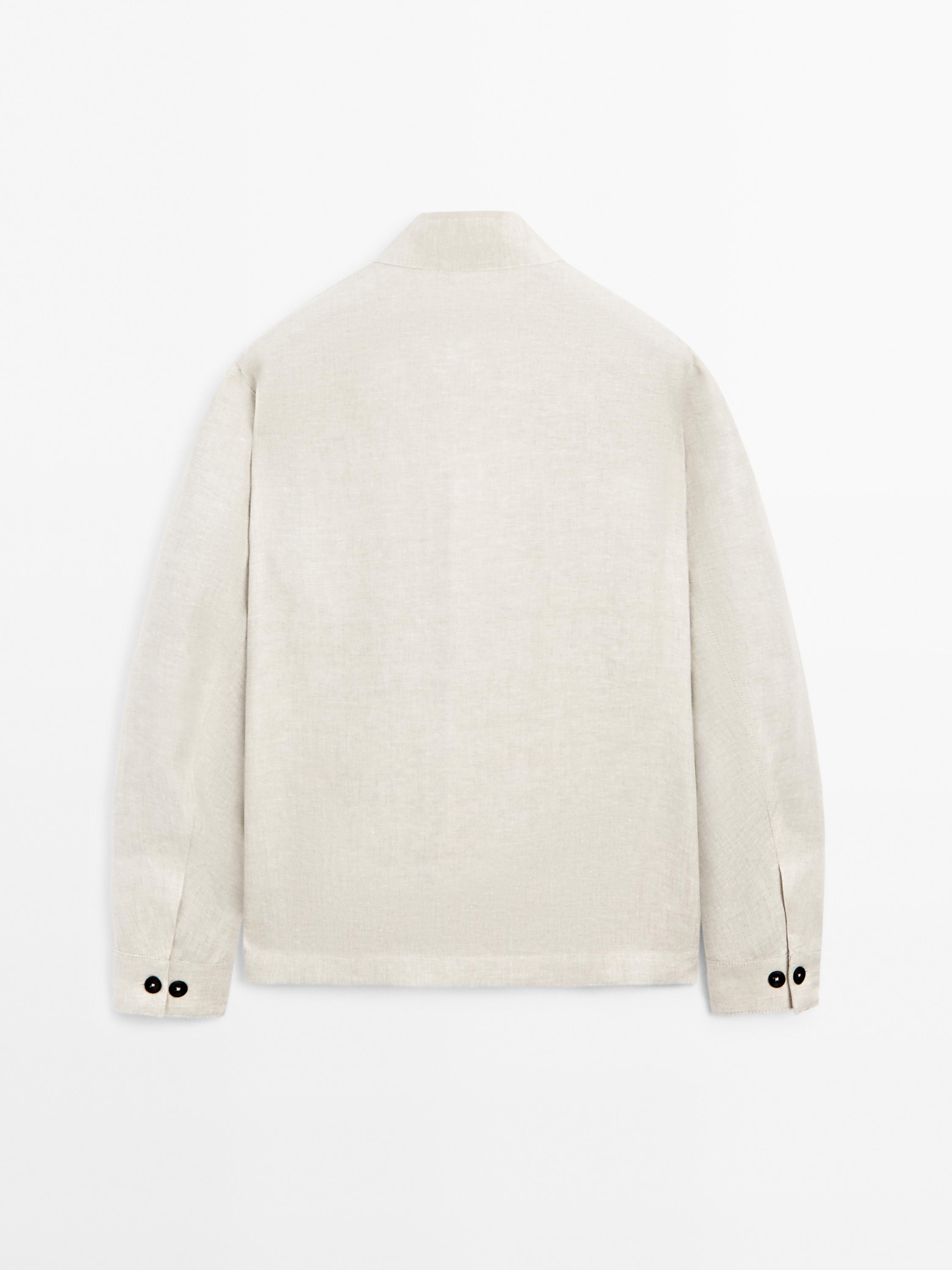 Total look linen overshirt