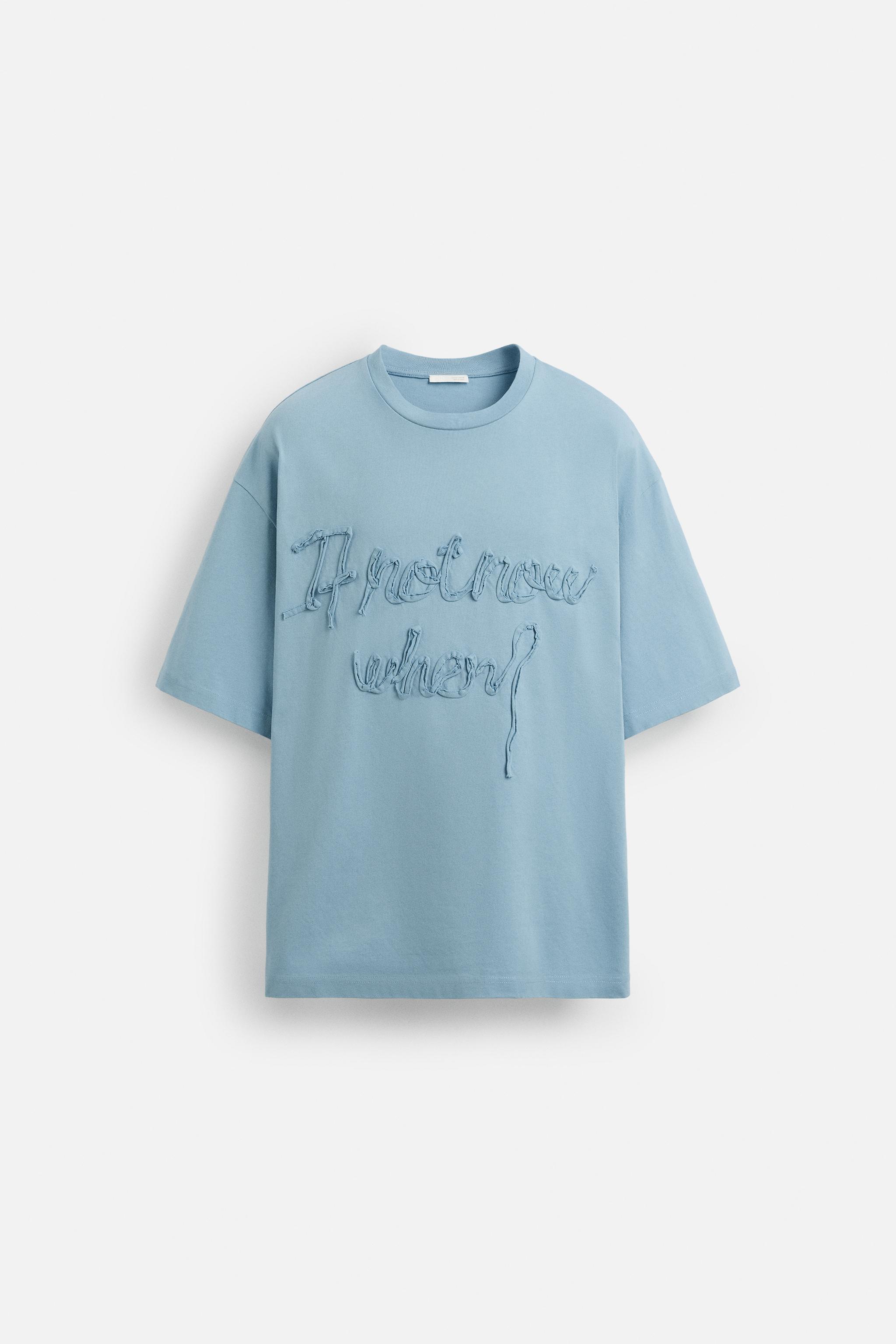 RAISED TEXT T-SHIRT