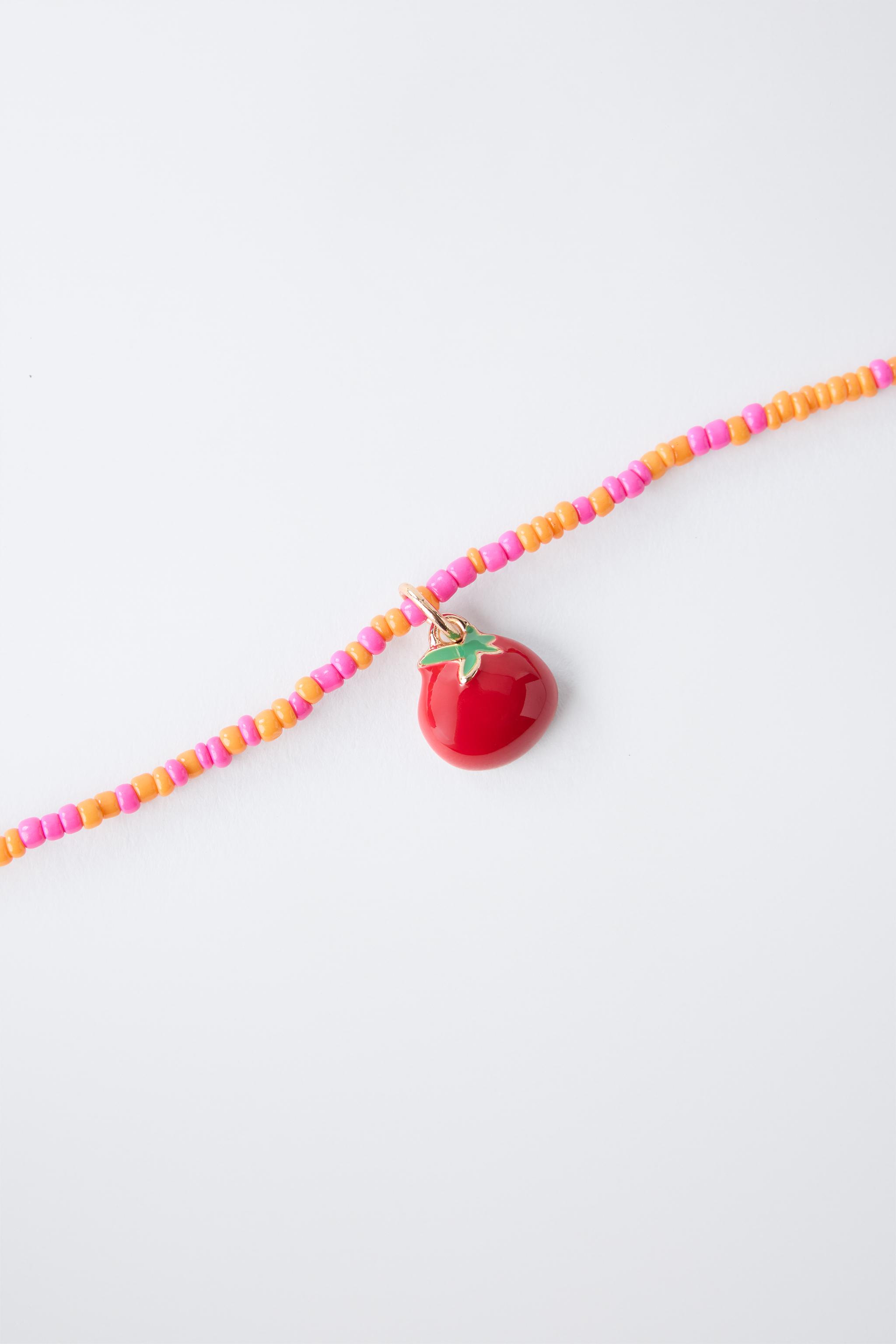 TWO-PACK OF TOMATO AND LEMON NECKLACES