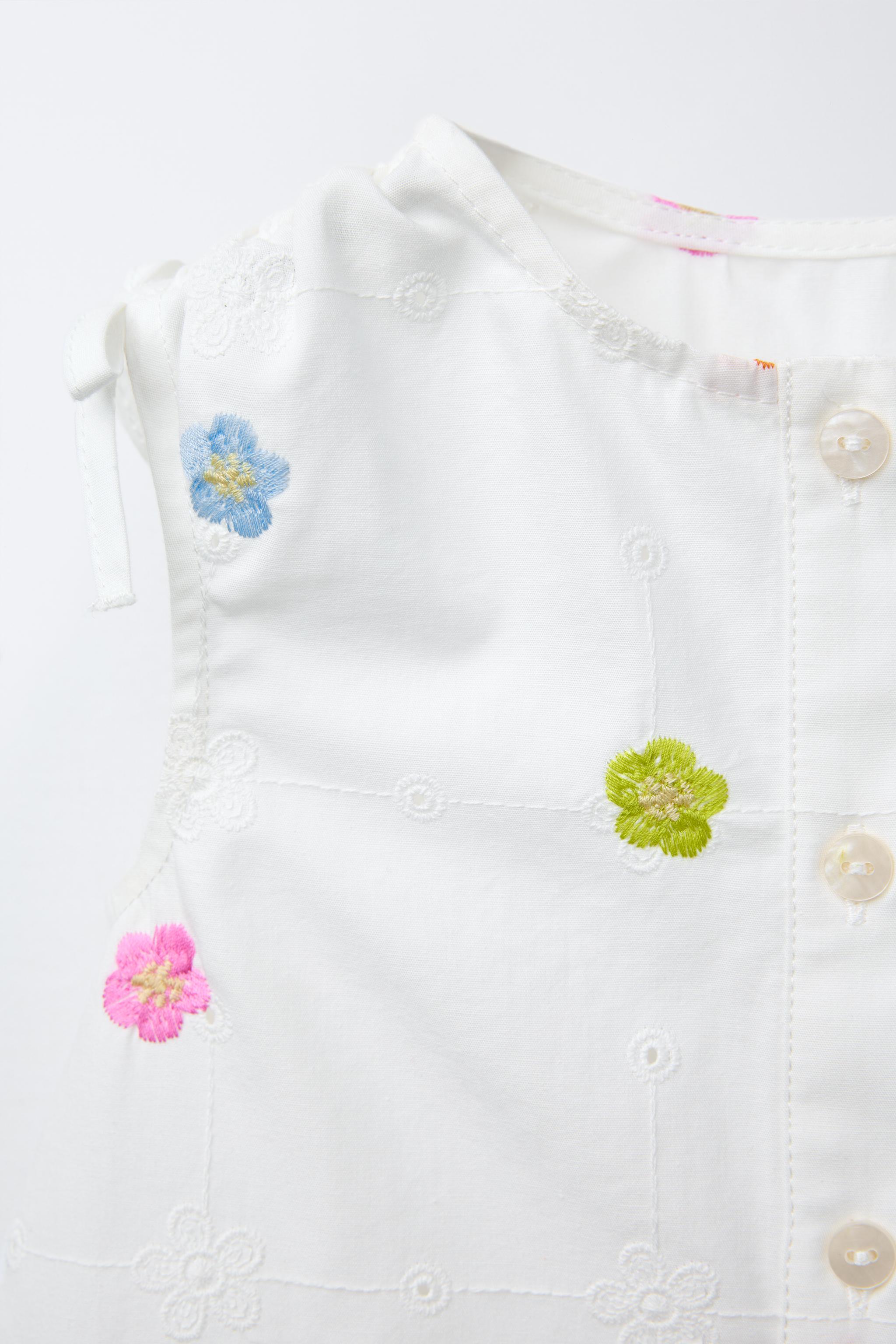 EMBROIDERED FLORAL POPLIN SHIRT