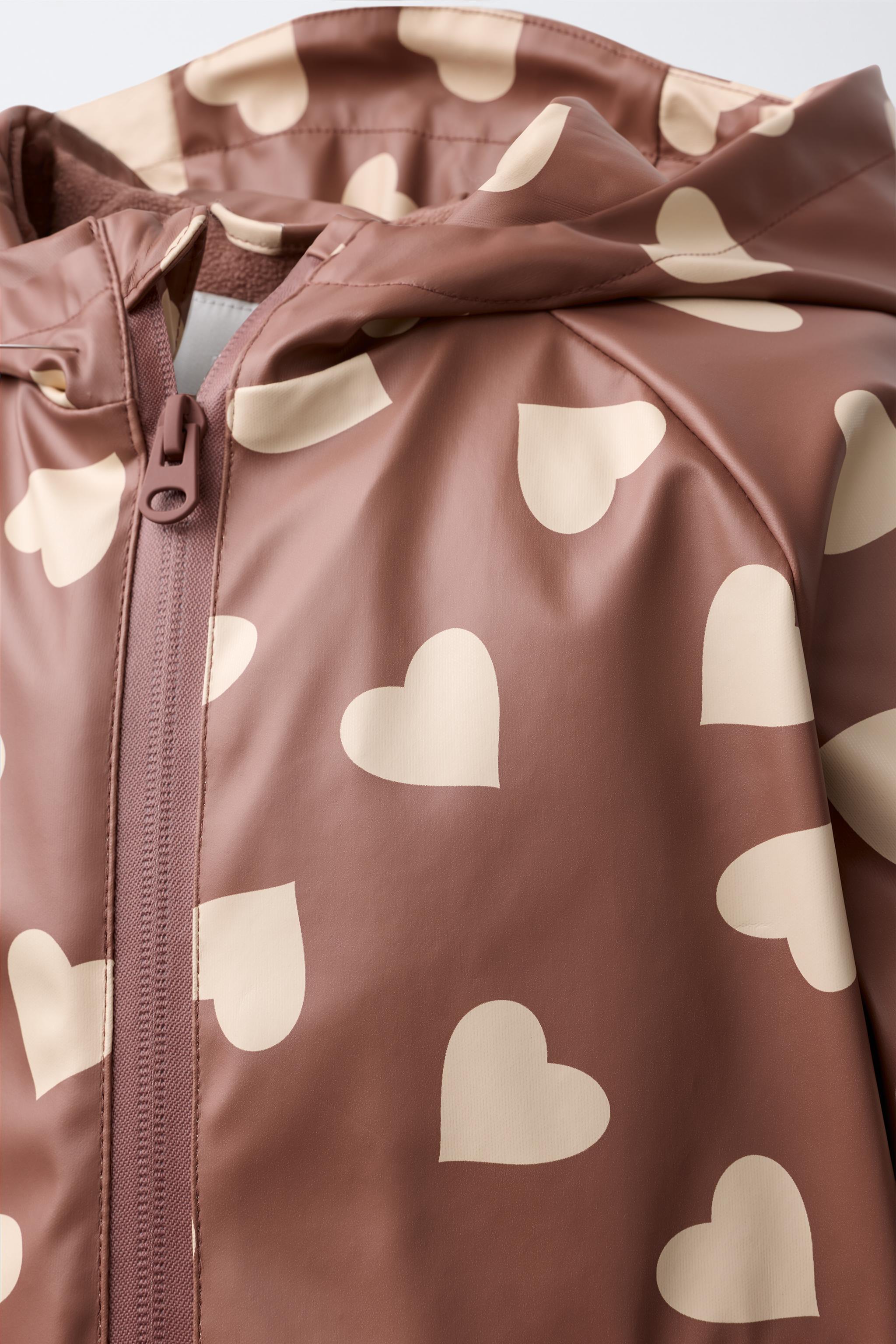 RUBBERIZED WATER-RESISTANT PRINTED RAINCOAT