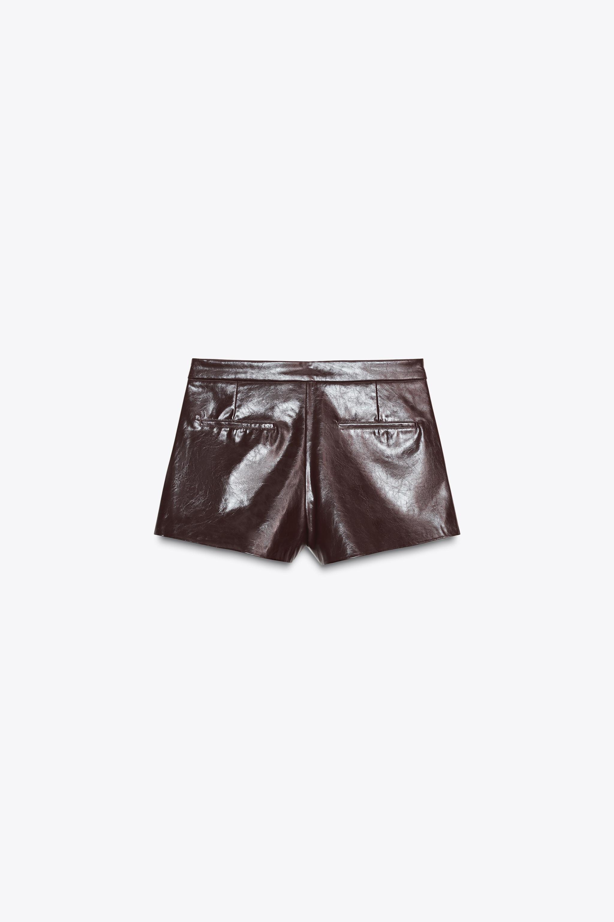 FAUX LEATHER SHORTS