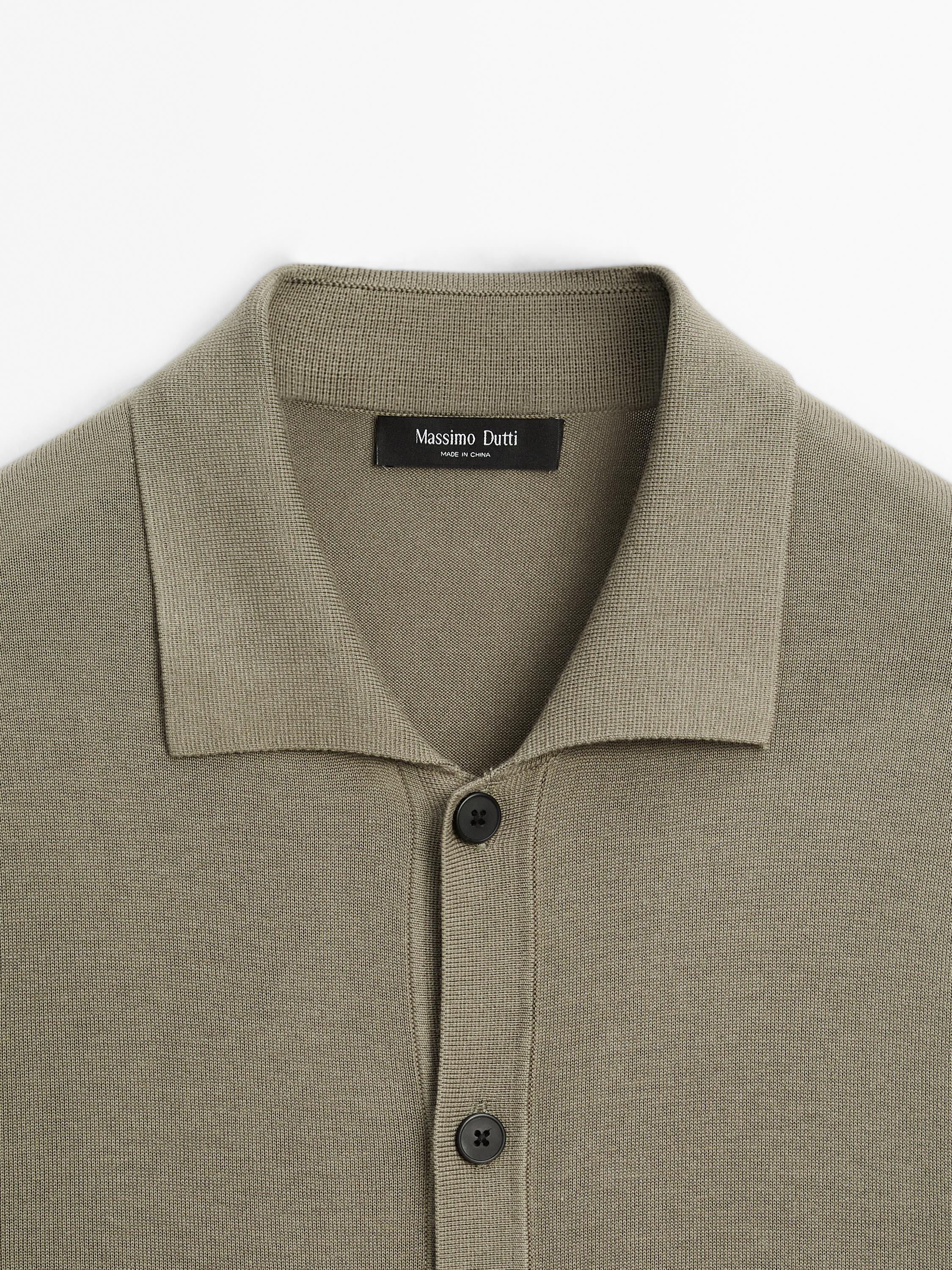 Cotton blend knit cardigan