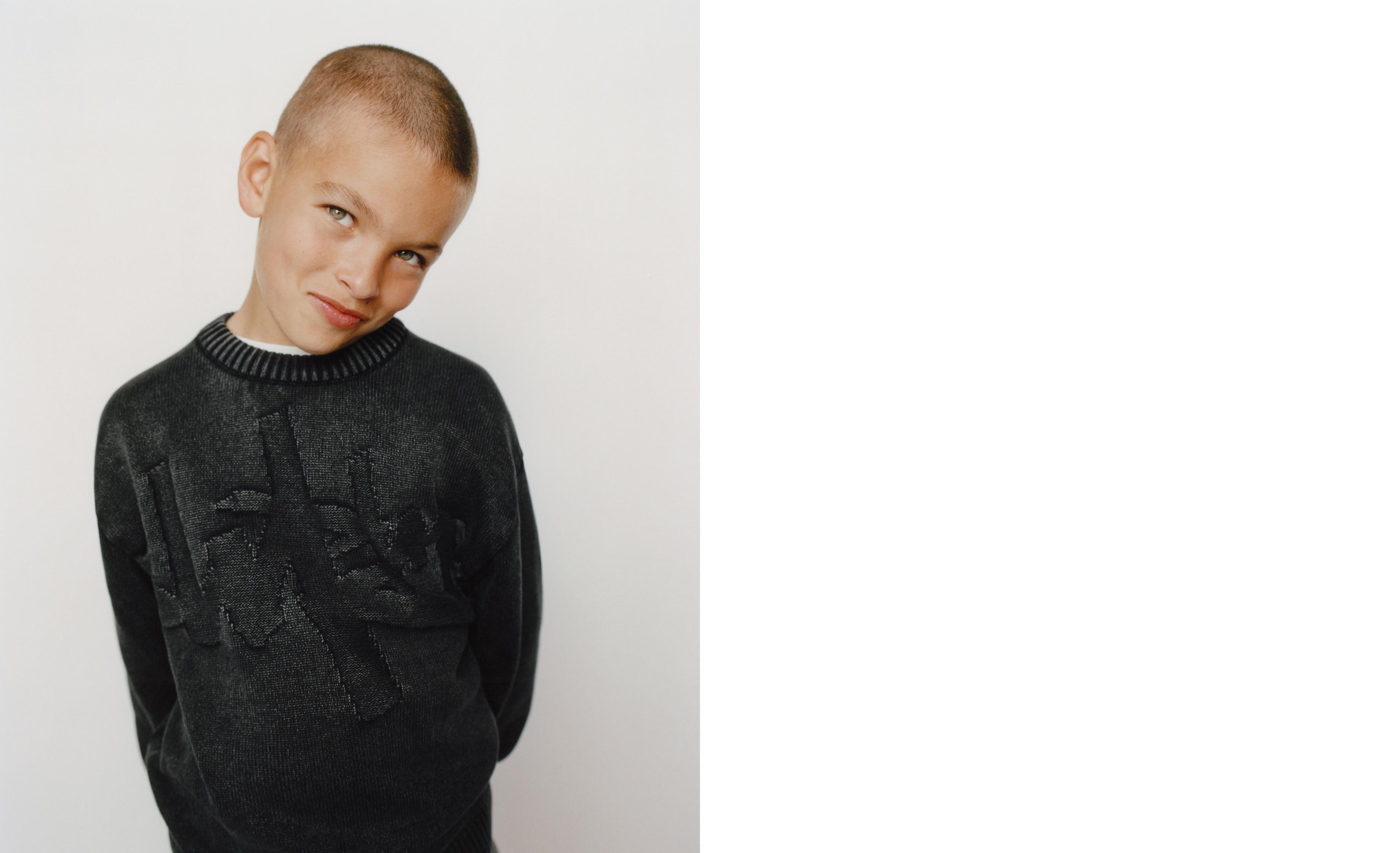 ACID WASH KNIT SWEATER