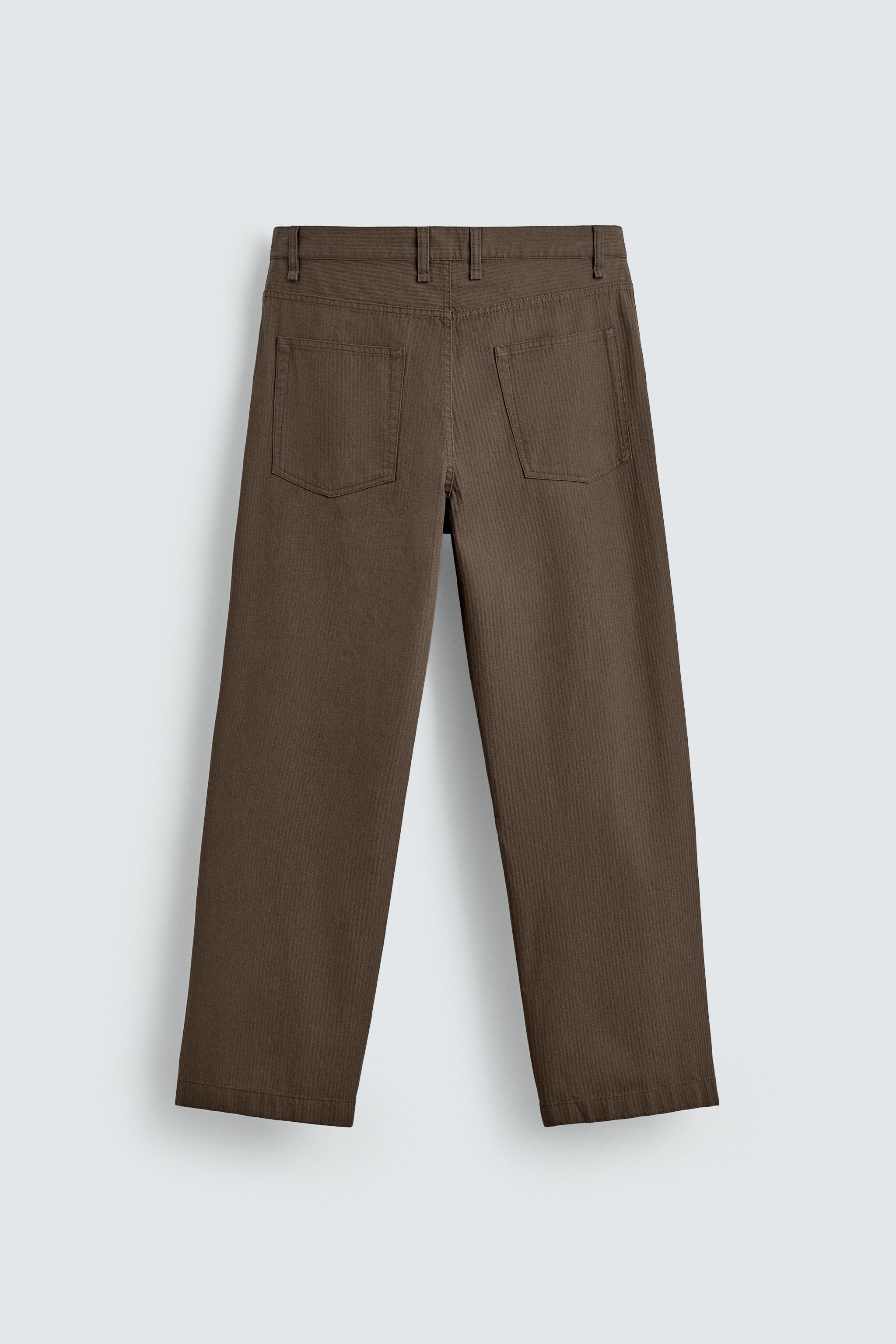 WASHED STRAIGHT FIT PANTS