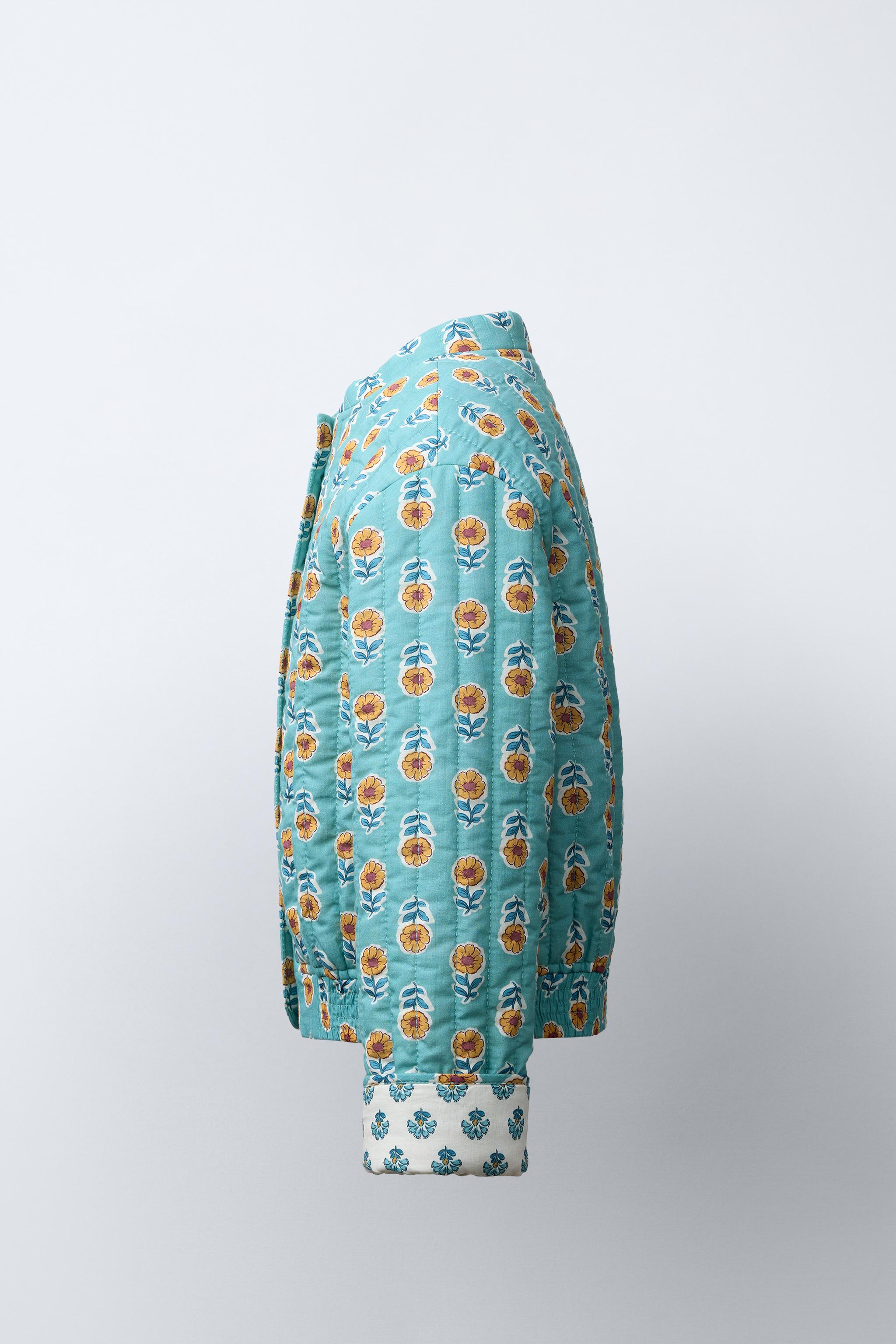 FLORAL PRINT PUFFER JACKET